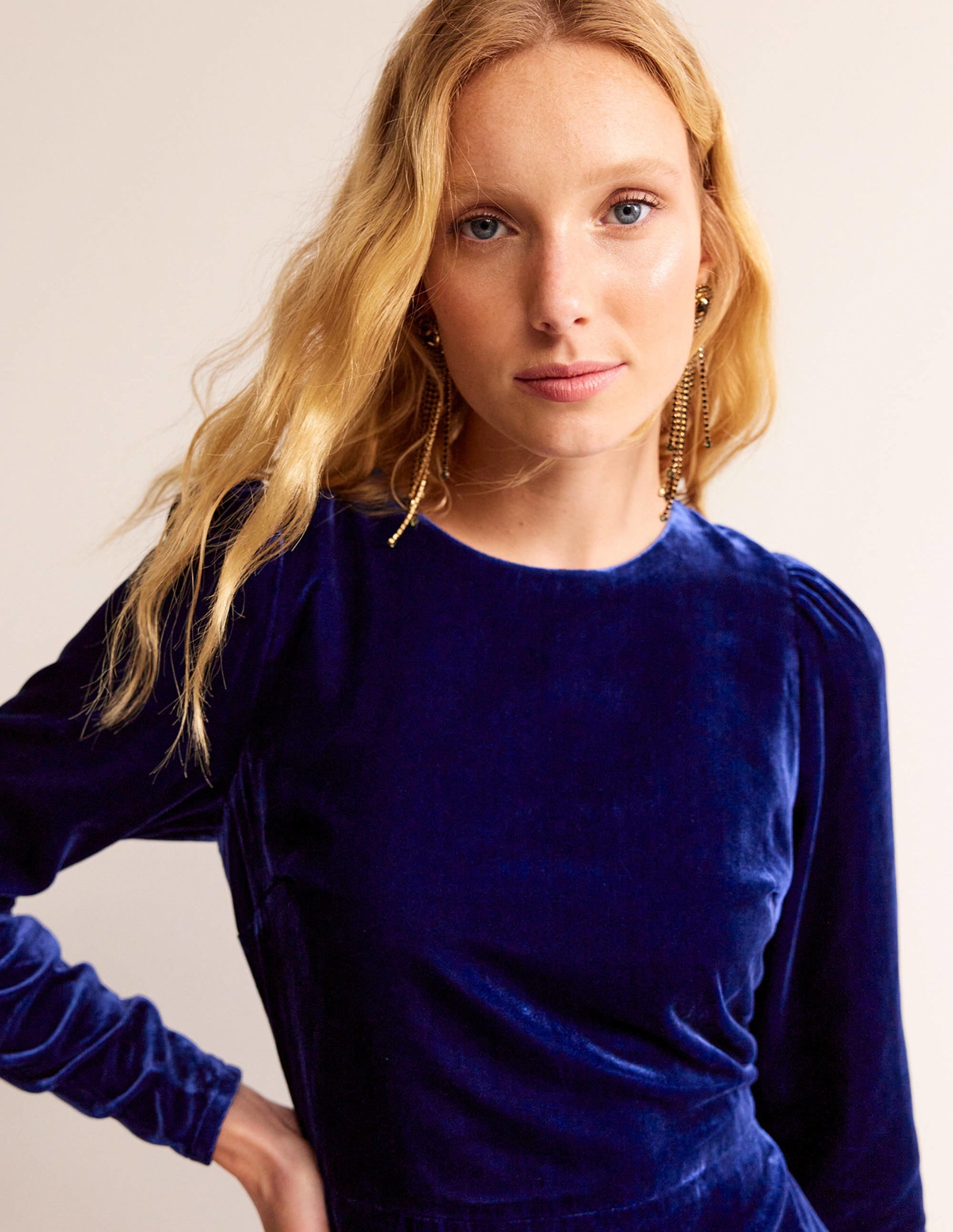  Velvet Short Dress-Sapphire Blue、mySite、ashleygrahame