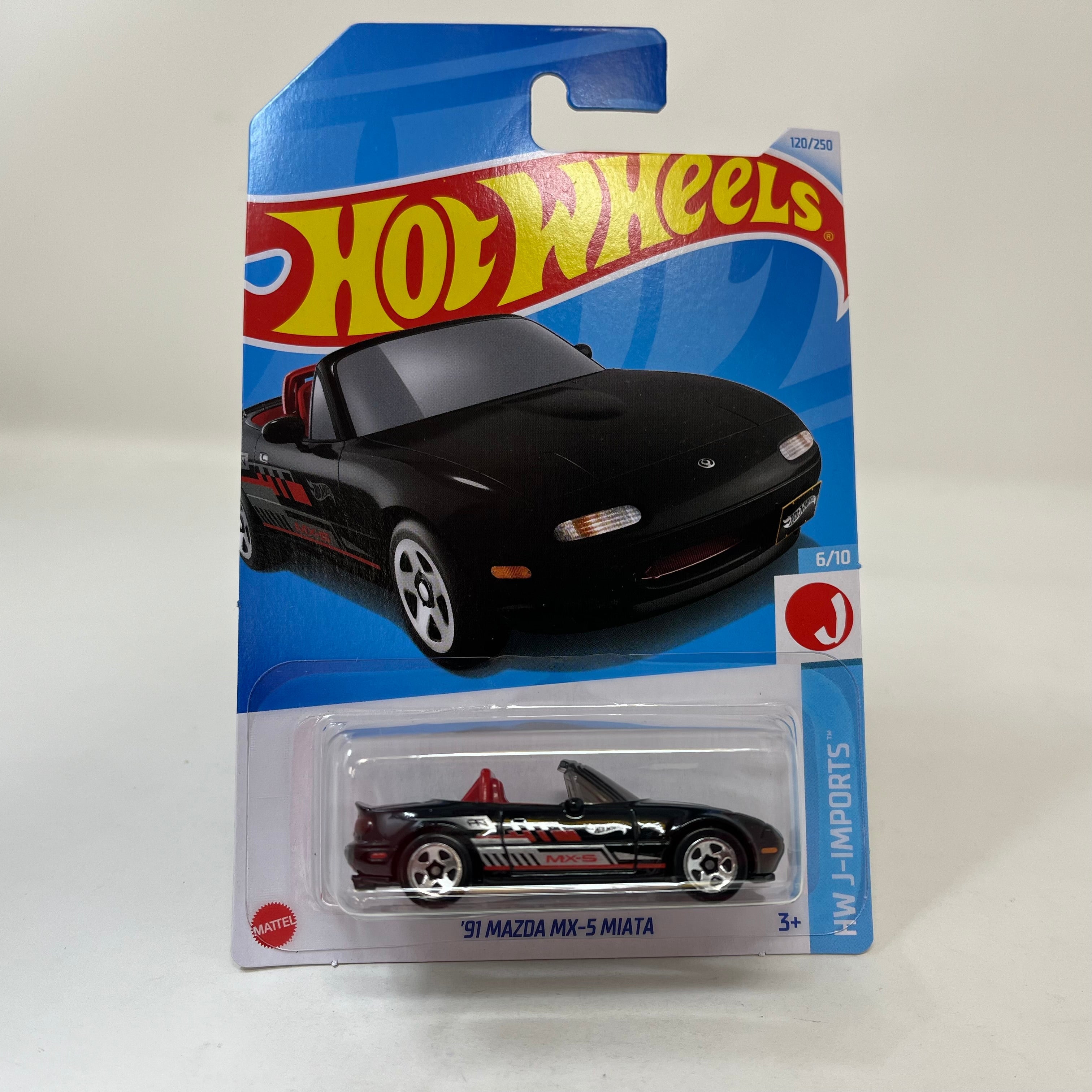 '91 Mazda MX-5 Miata #120 * Black * 2024 Hot Wheels Basic Case F、mySite、hgirdovlk