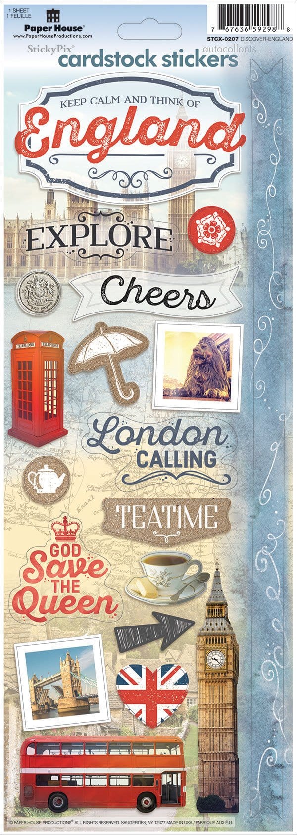  Scrapbook Stickers - England、mySite、ghnorth