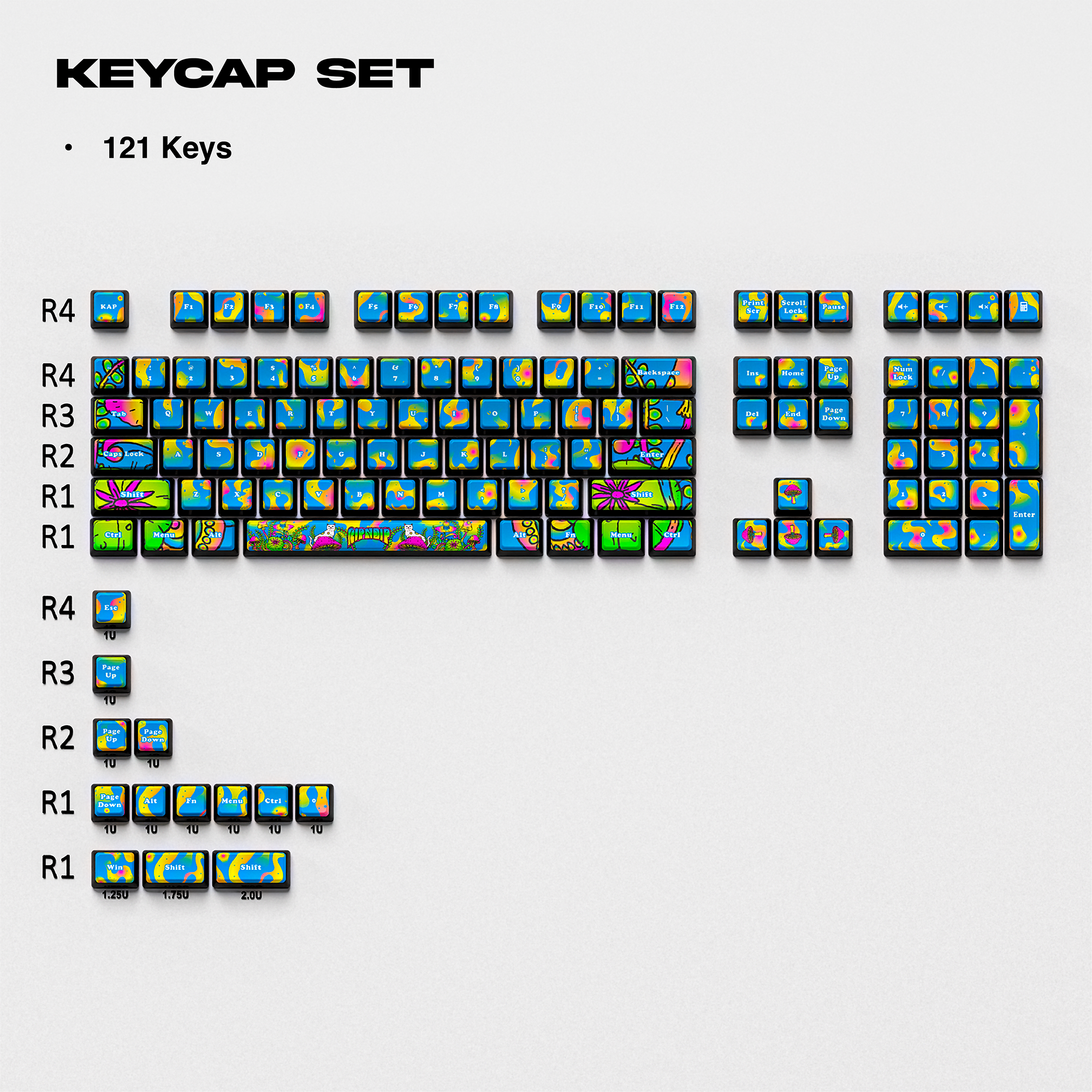  Psychedelic Keycaps (Asst)、mySite、merchandisen