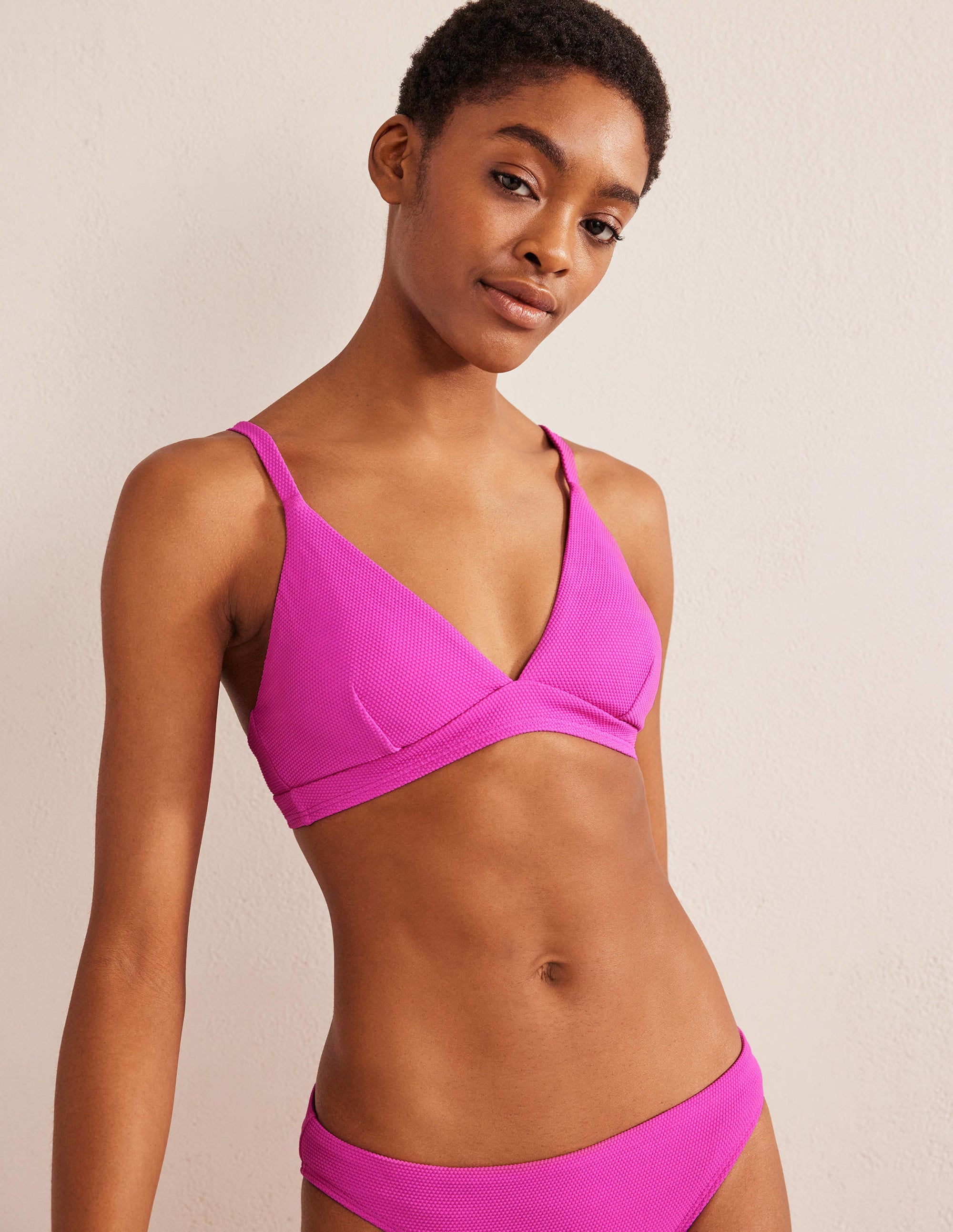  Arezzo V-neck Bikini Top-Amazing Pink Texture、mySite、ashleygrahame