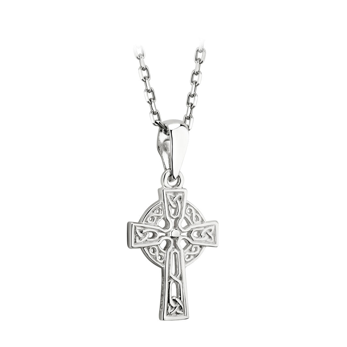  Silver Tiny Filagree Celtic Cross Pendant