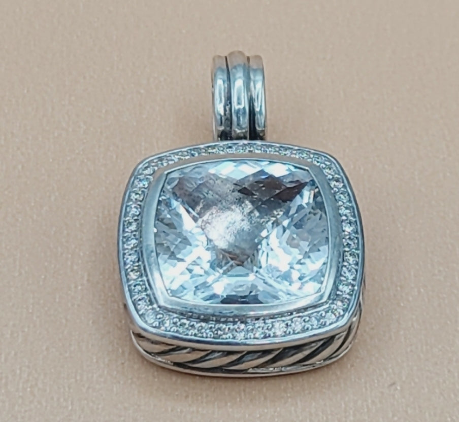 David Yurman Albion Pendant 鈥?14mm White Topaz & Diamonds、mySite、hinf8tx79
