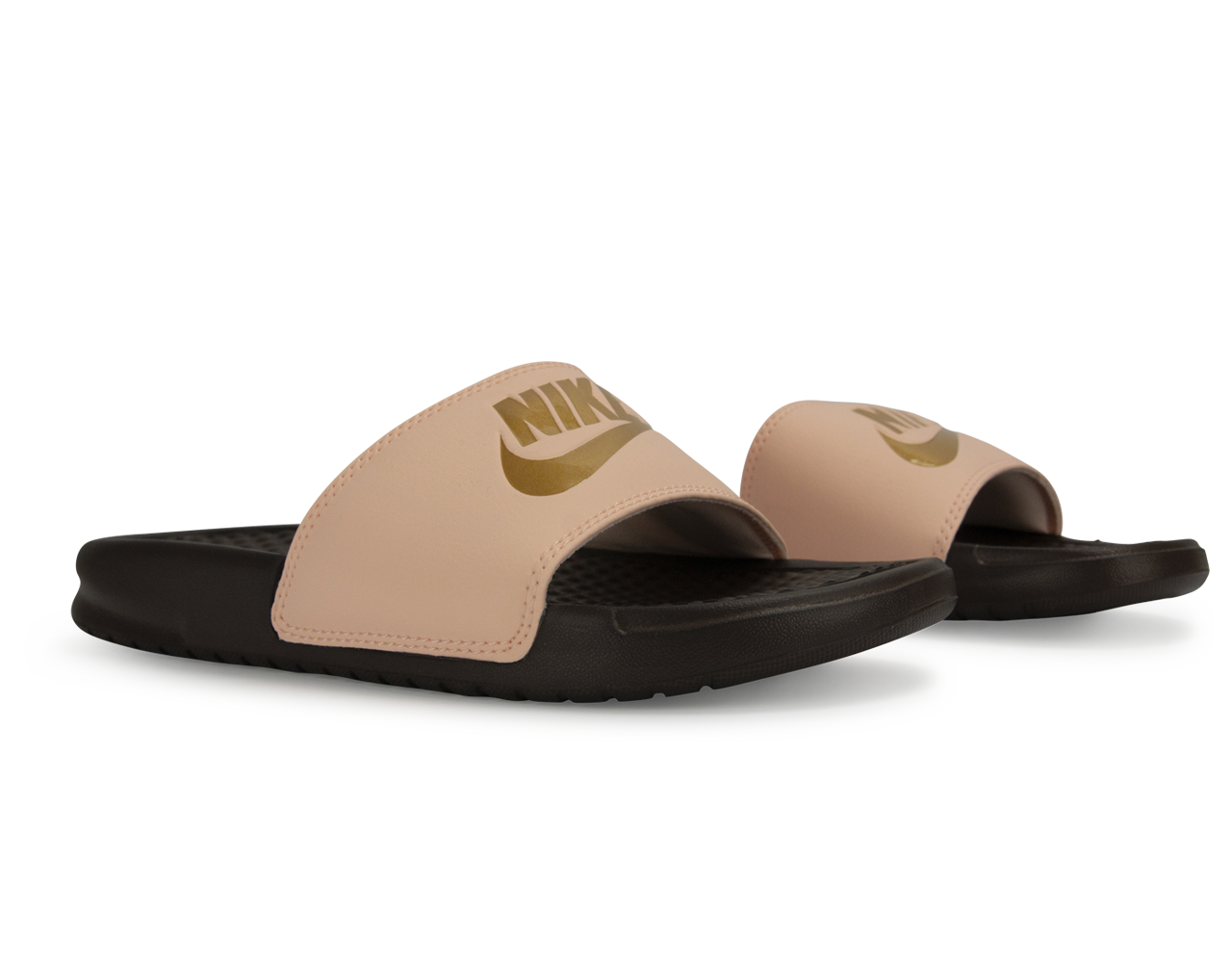 Nike Women's Benassi JDI Sandal Crimson Tint/Metallic Gold、mySite、bottomscart