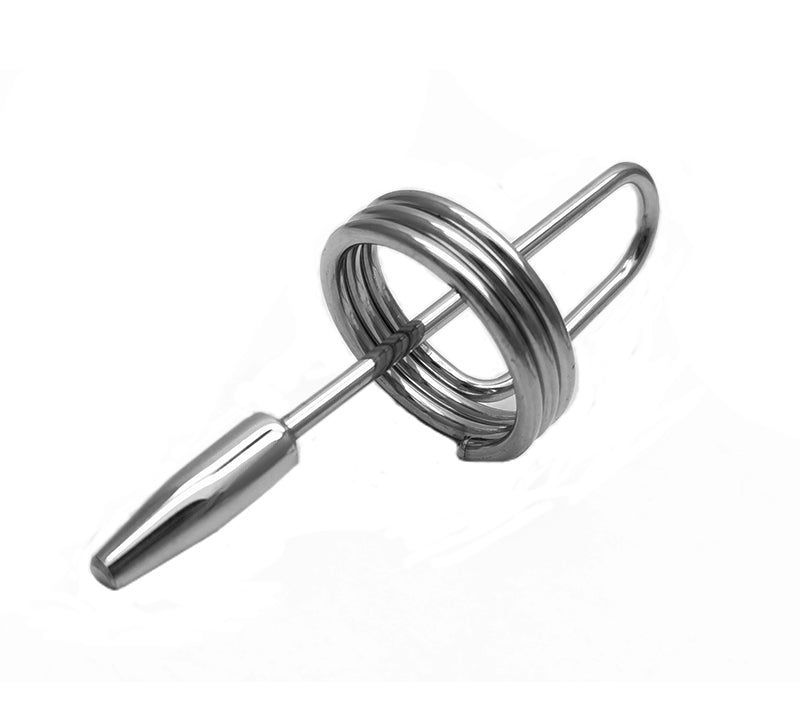 Come Closer Penis Bullet Plug | Tripple Glans Ring | Chrome | Cum Stopper、mySite、bottomscart