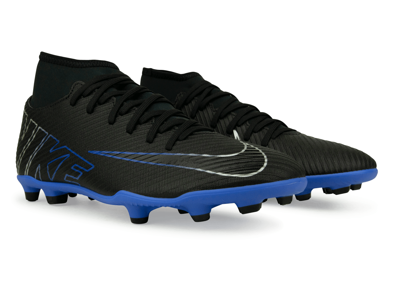 Nike Men's Zoom Mercurial Superfly 9 Club FG/MG Black/Blue、mySite、noshort
