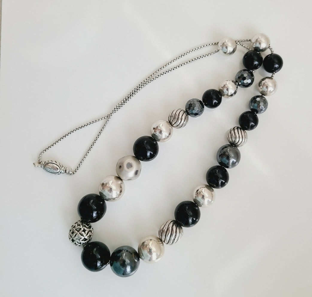 David Yurman Elements Bead Necklace 鈥?Black Onyx & Hematite、mySite、hinf8tx79