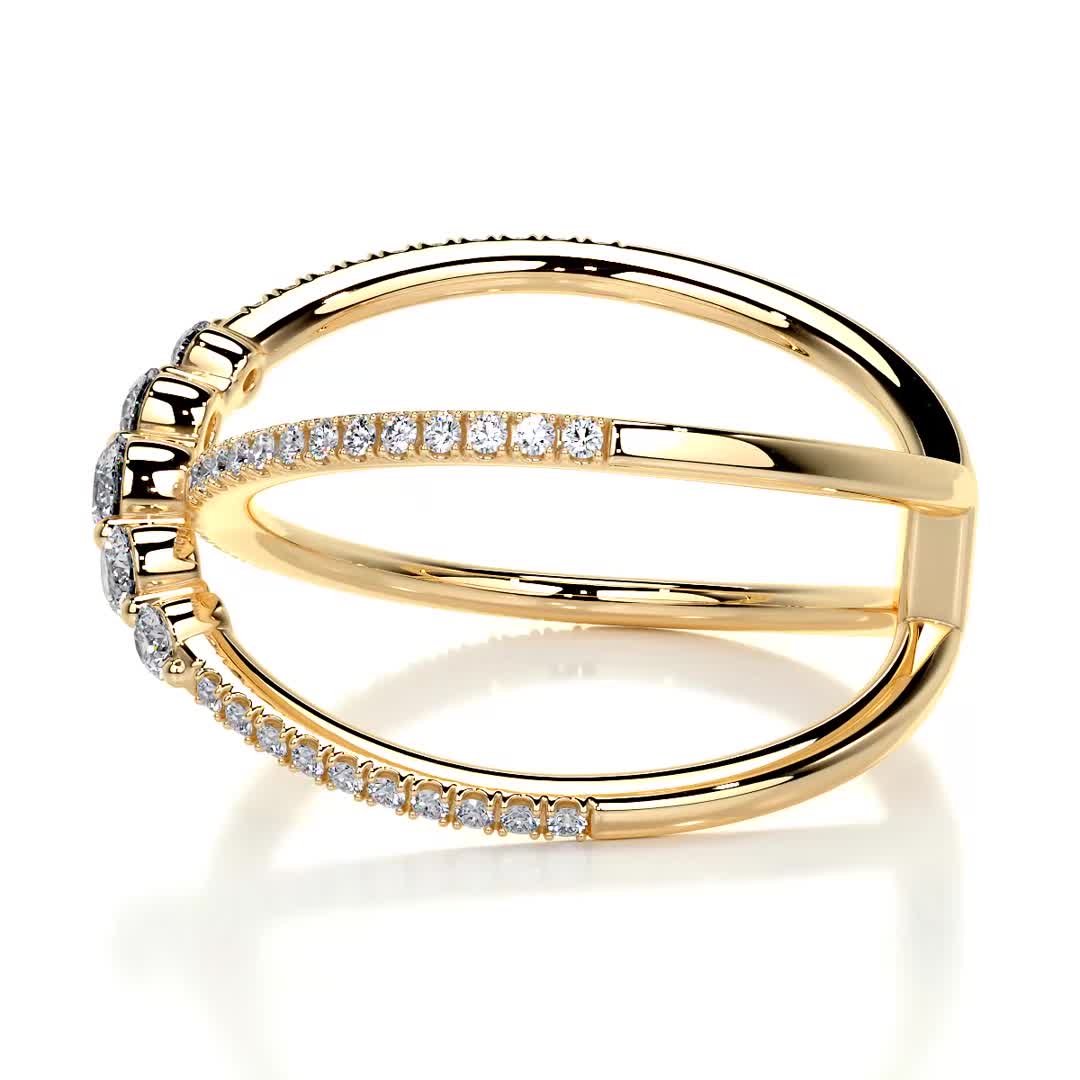 Iris Lab Grown Diamond Wedding Ring (0.42 Carat) -18K Yellow Gold、mySite、hinf8tx79