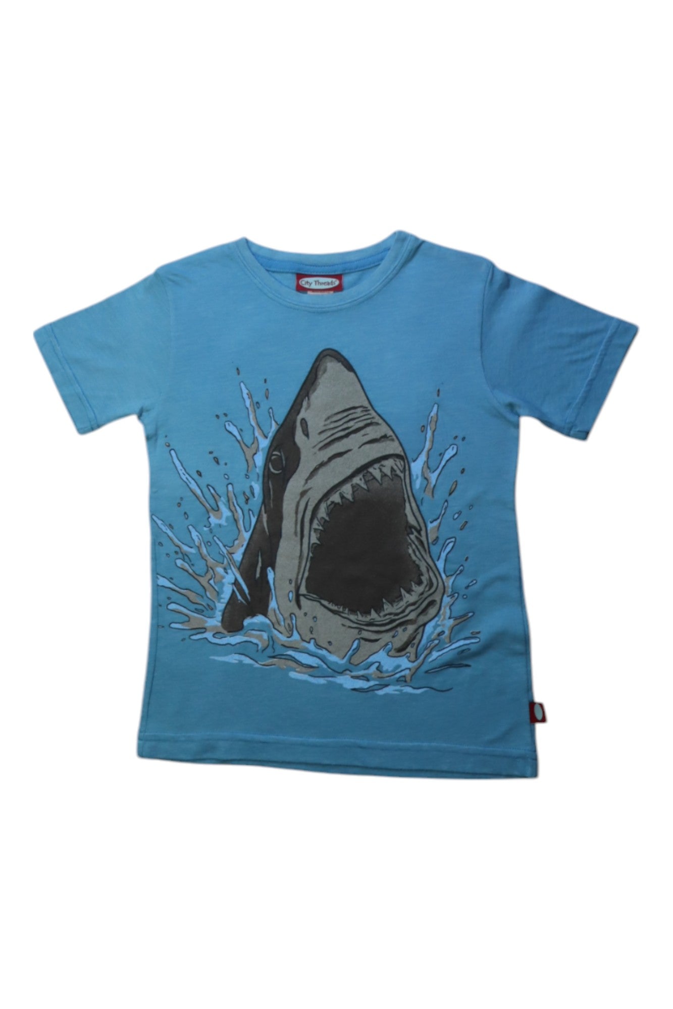 City Threads Shark Short Sleeve T-Shirt Size 5T、mySite、g9winljtr