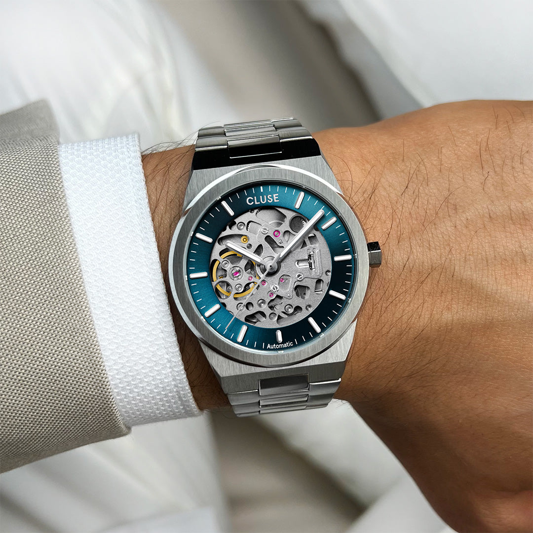 Vigoureux Automatic Watch Steel , Blue, Silver Colour、mySite、botmansion