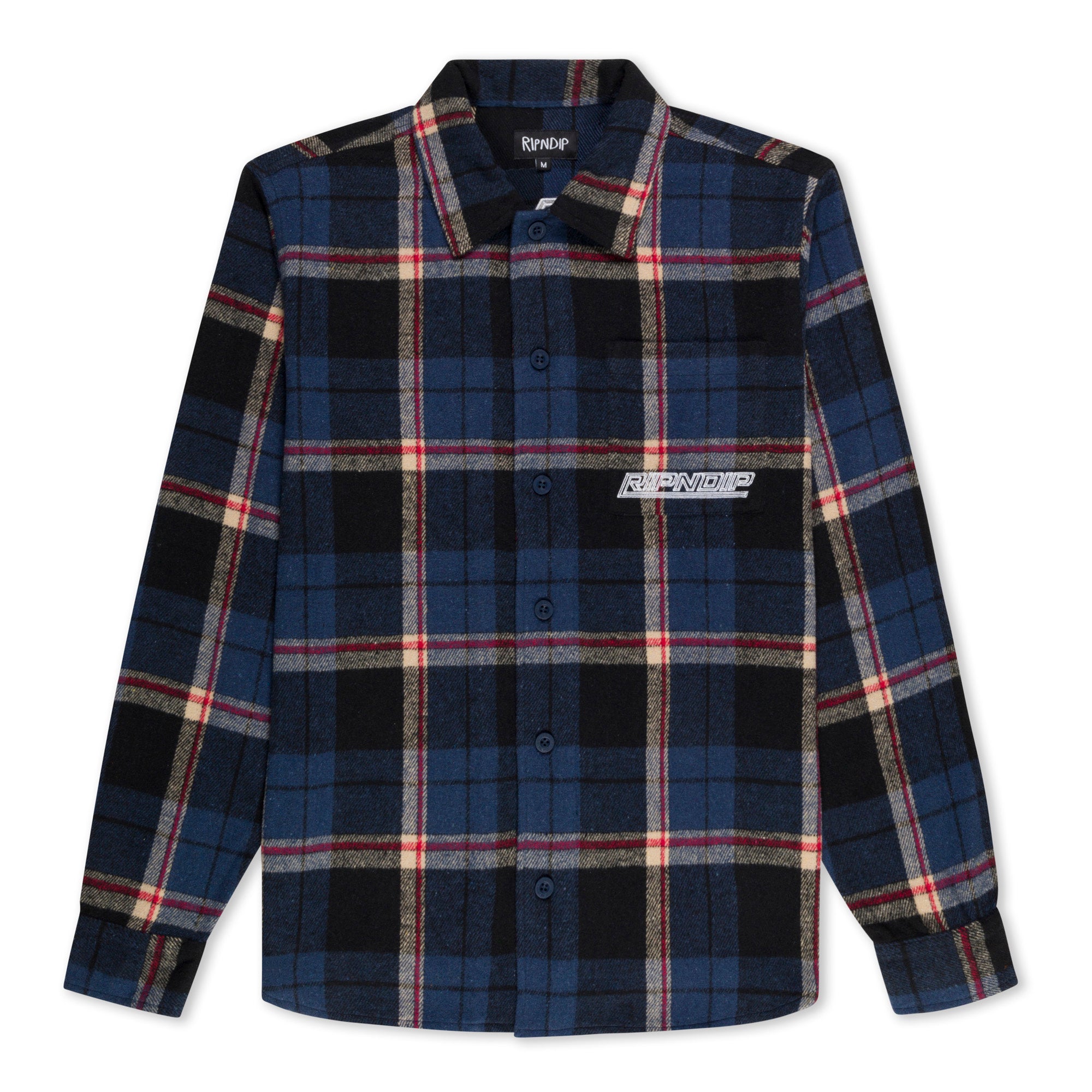  Robo Button Up Flannel (Navy)、mySite、merchandisen