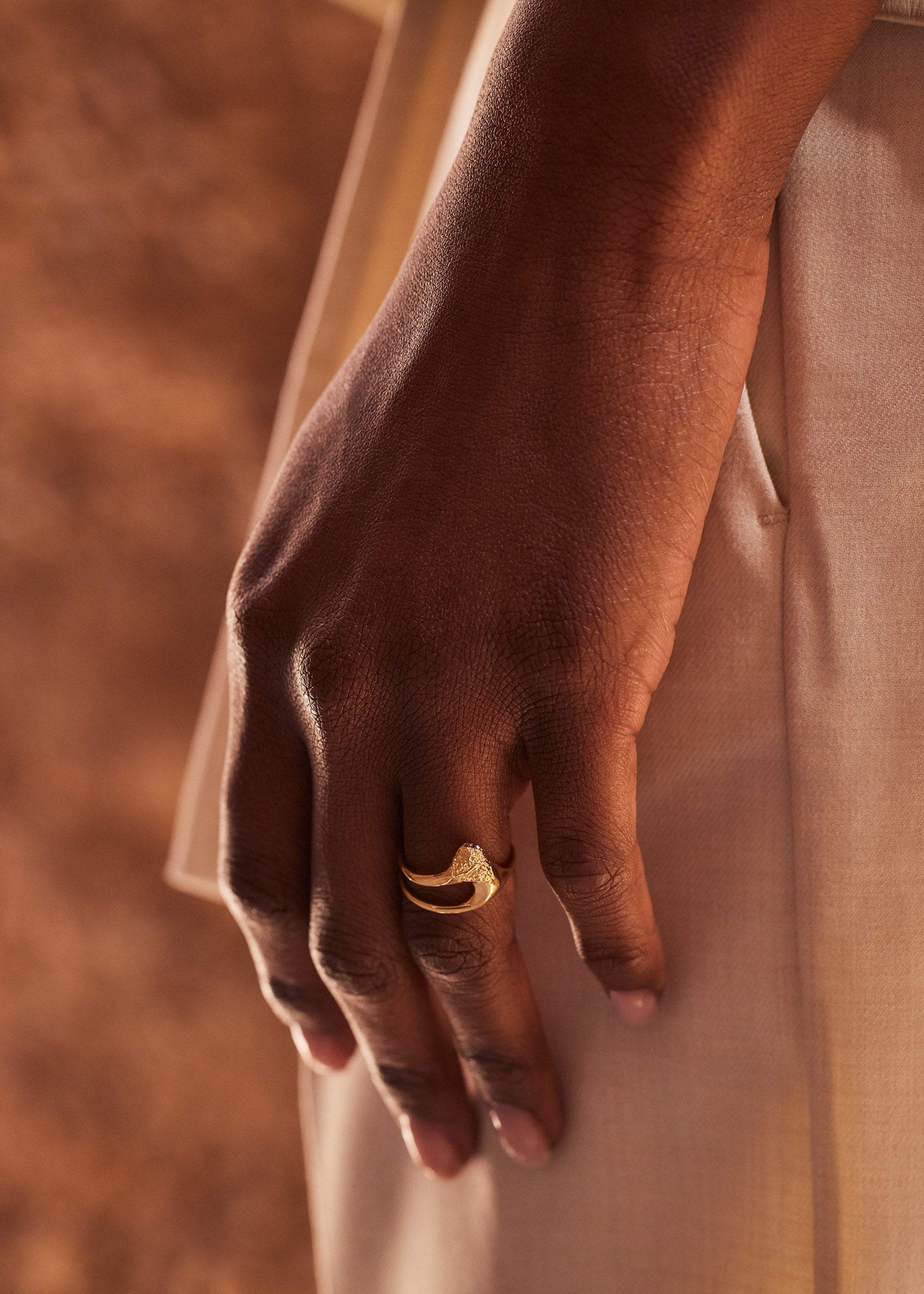 Bague Fine Eroz - Dor茅e � l��or 24 carats、mySite、camillekostekn