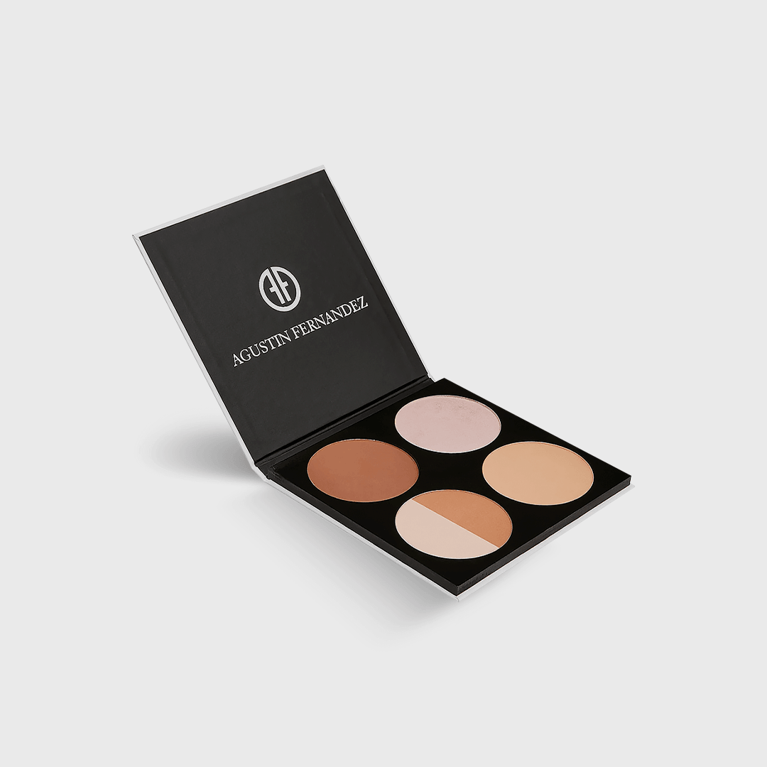 PELE PERFEITA - Paleta de contorno, iluminador bronzer blush e p贸 banana com cido Hialurnico e Vitamina E、mySite、camillekostekn