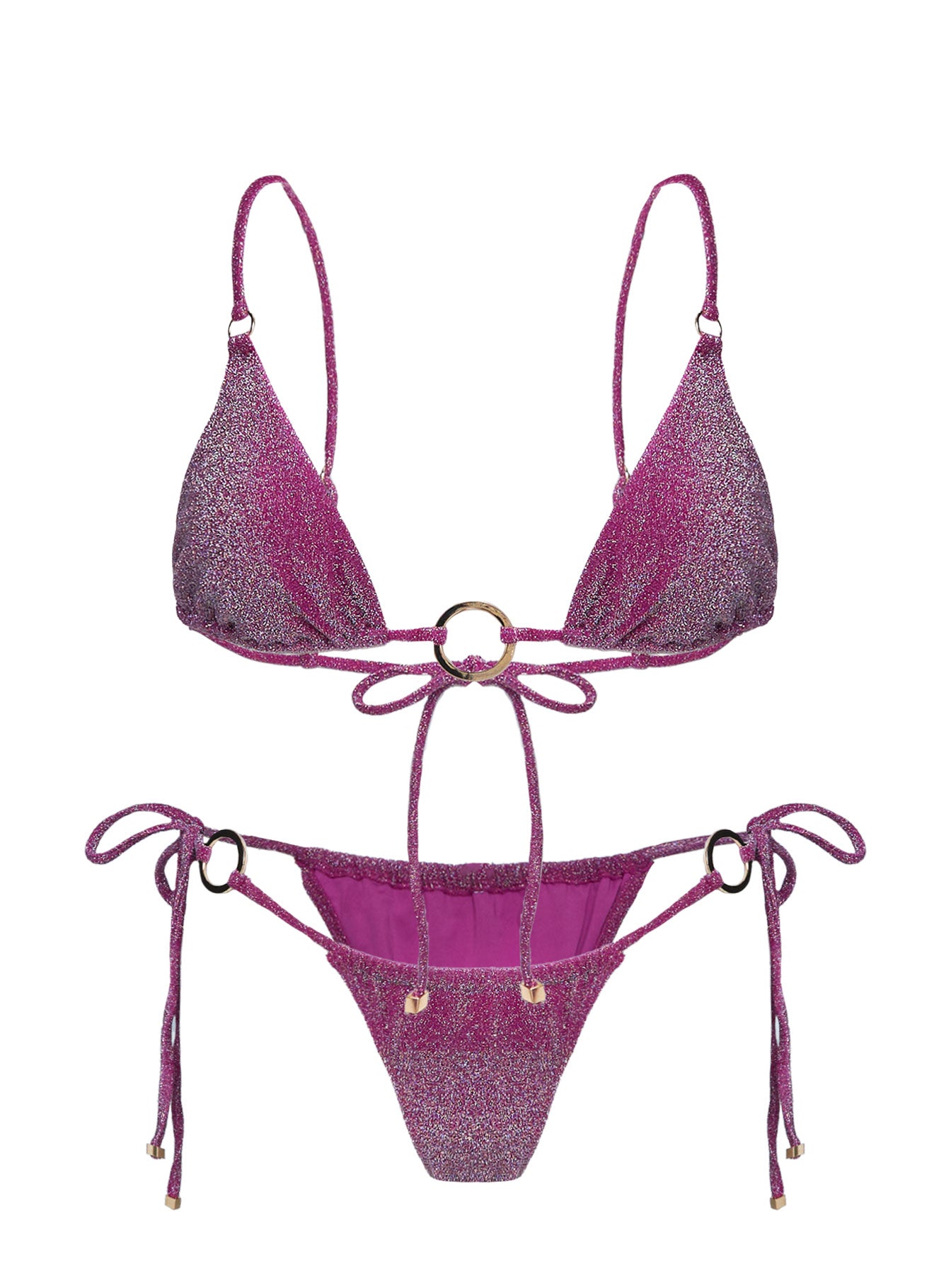 Entrancing Triangle Bikini Bottoms Purple、mySite、solidvoid