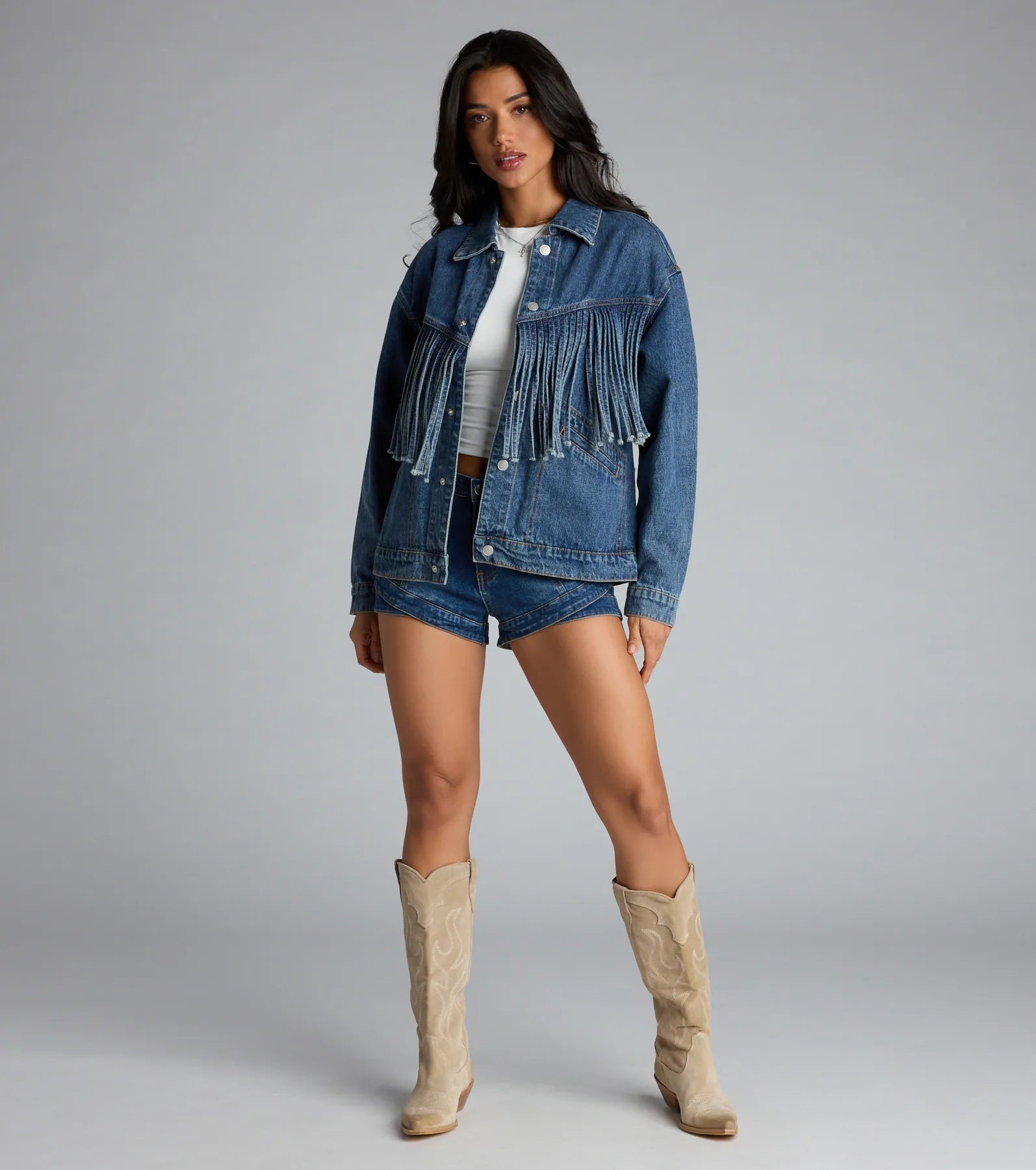  Fringe Benefits Oversized Denim Jacket、mySite、justintrudeaud