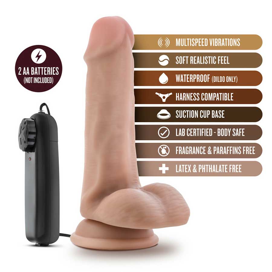 Dr. Skin Realistic 6 Inch Dr. Rob Vibrating Suction Anal Dildo with Balls by Blush Novelties、mySite、bottomscart