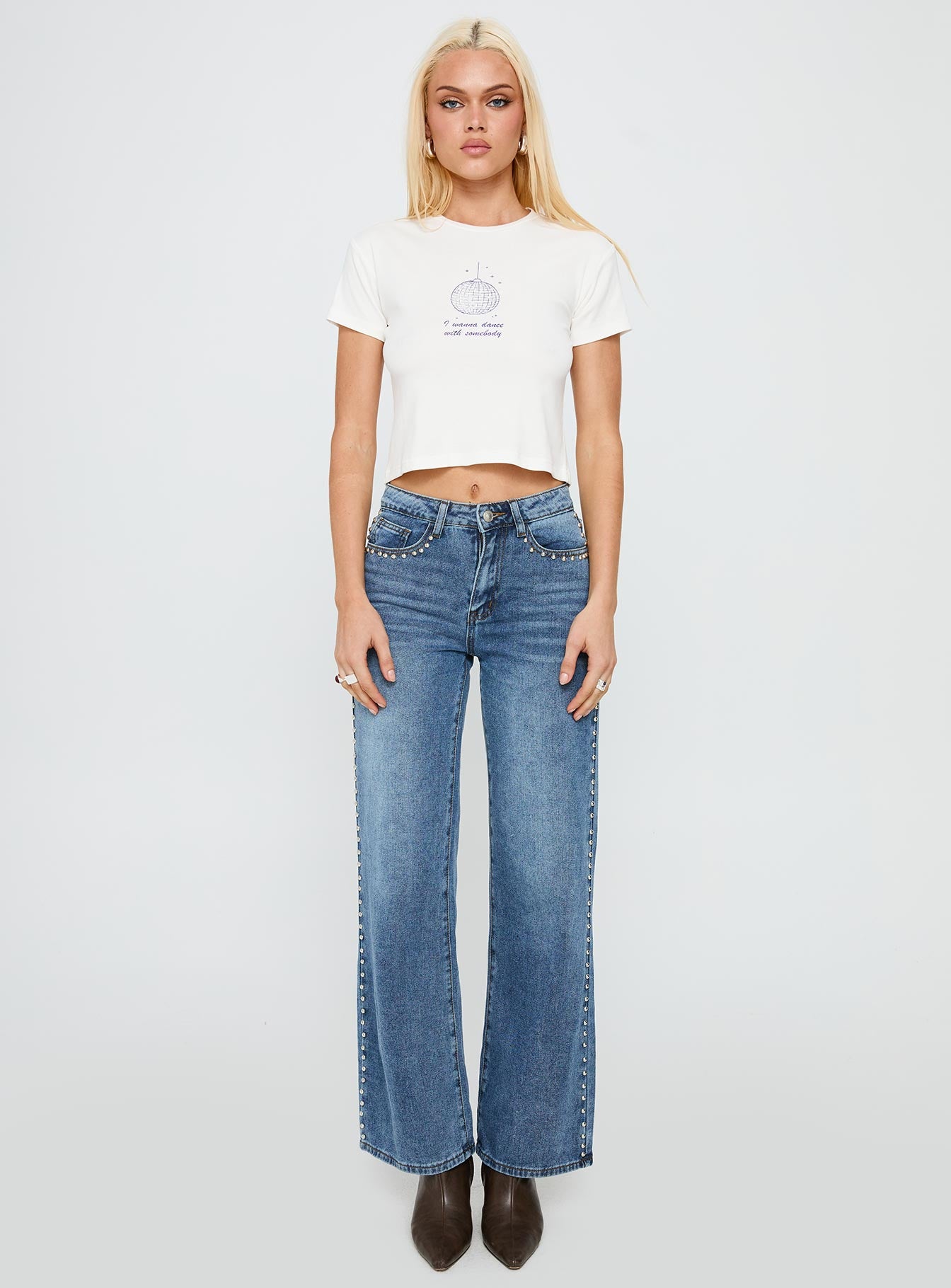 My Girl Graphic Top White、mySite、solidvoid