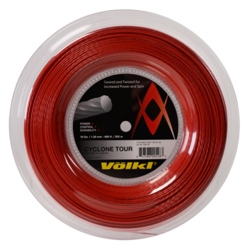 Volkl Cyclone Tour 16 /1.30 Tennis String Reel (Red)