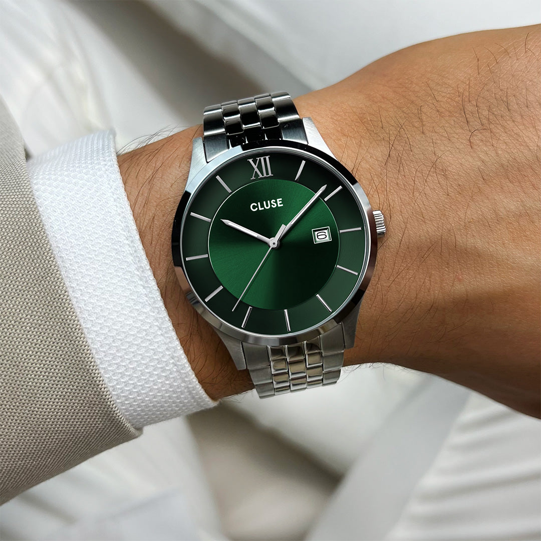 Aravis 3-Hand Watch Steel, Green, Silver Colour、mySite、botmansion
