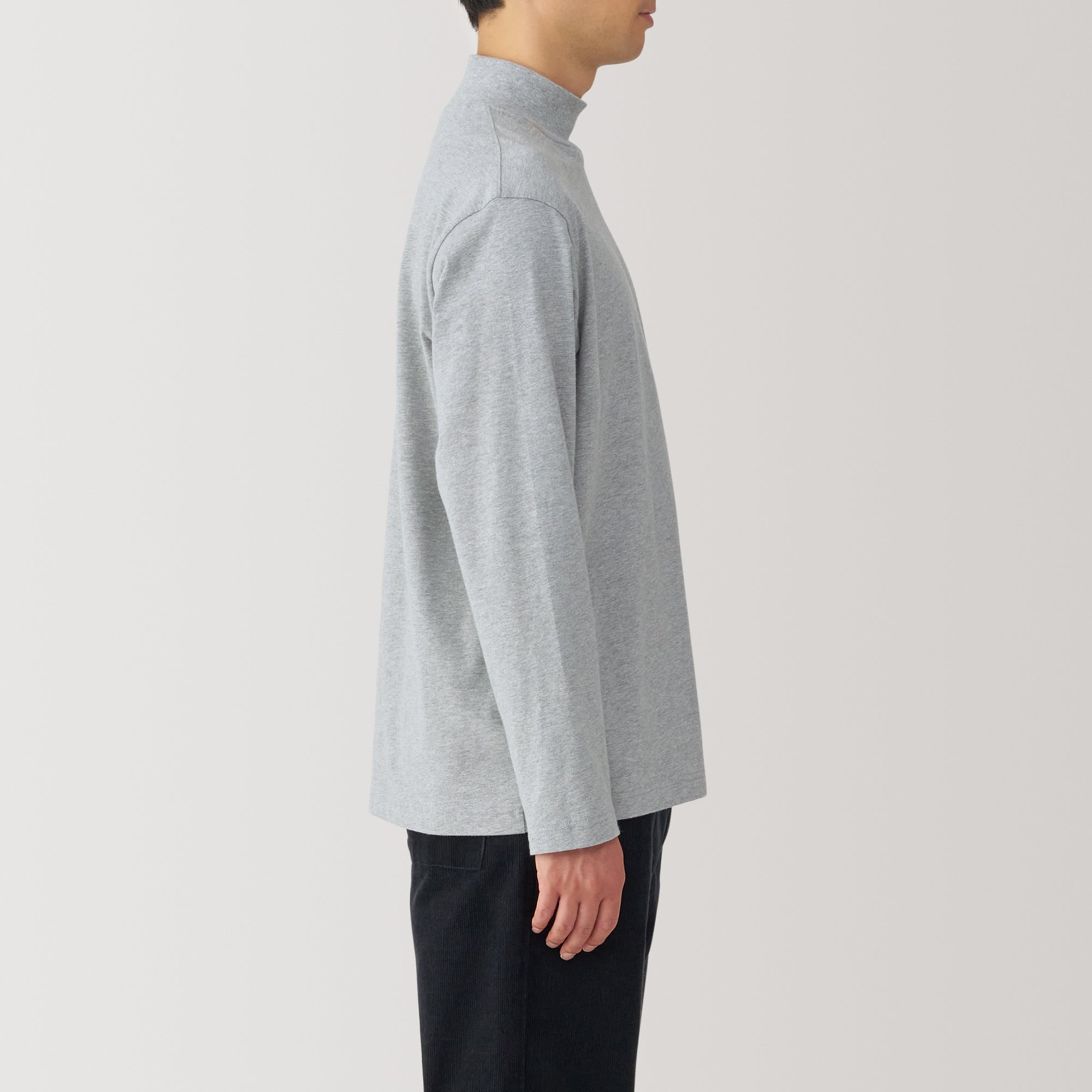 Men's Brushed High Neck Long Sleeve T-Shirt、mySite、sugarbowlscore
