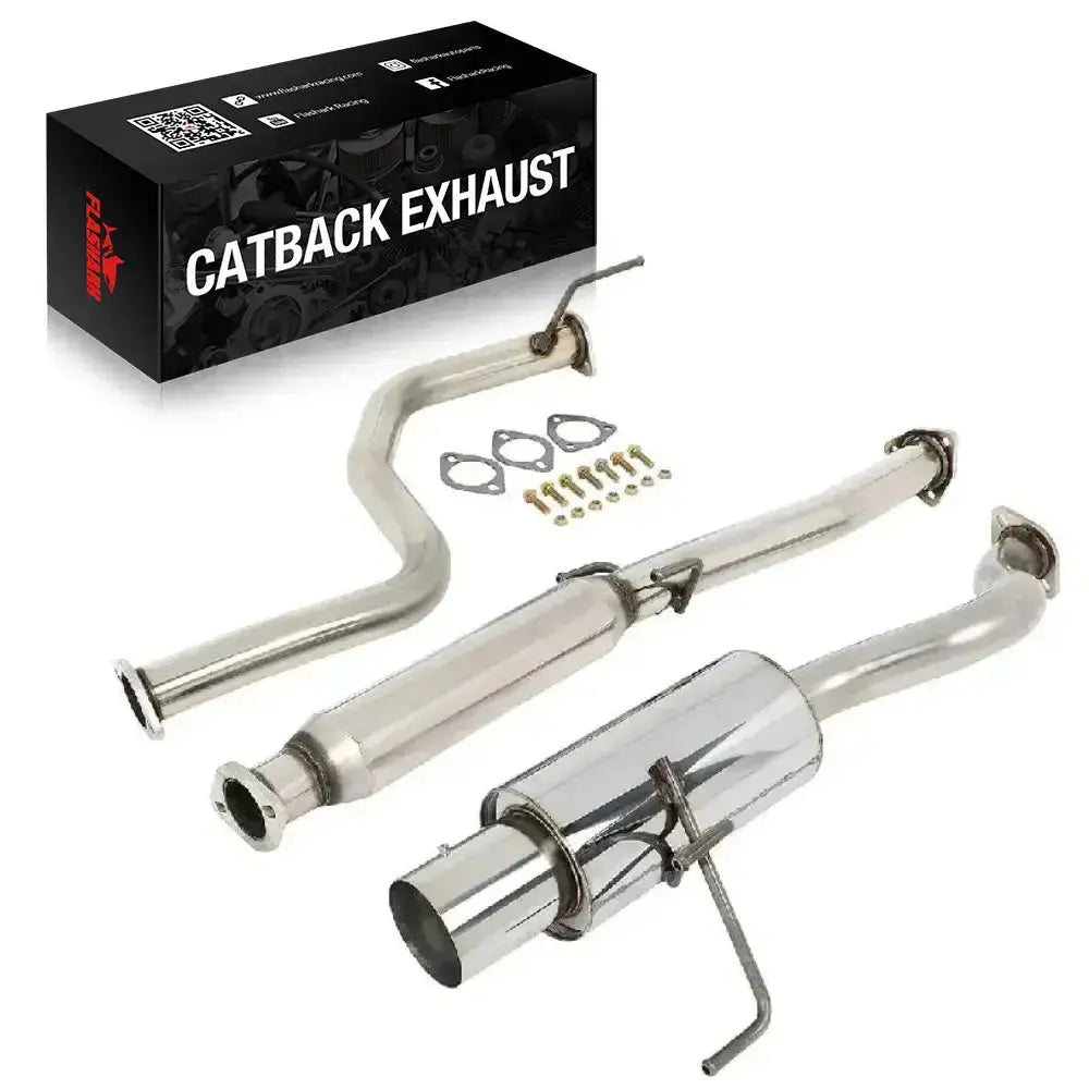 For 1992-1995 Honda Civic 1.5L 4 Inches Rolled Muffler Tip Racing Catback Exhaust System、mySite、nflplayoffbracketp