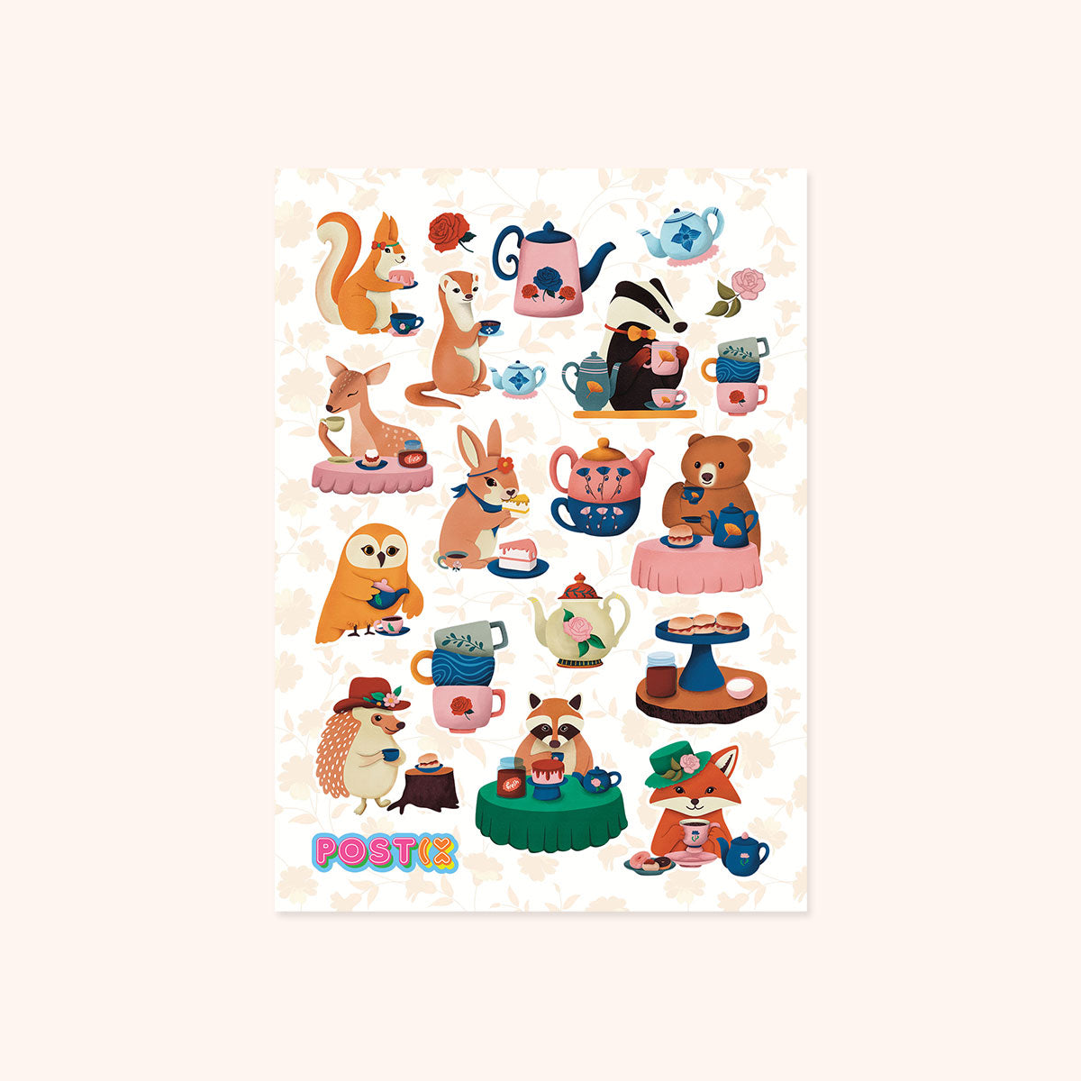  Woodland Tea and Treats Sticker Sheet、mySite、ghnorth