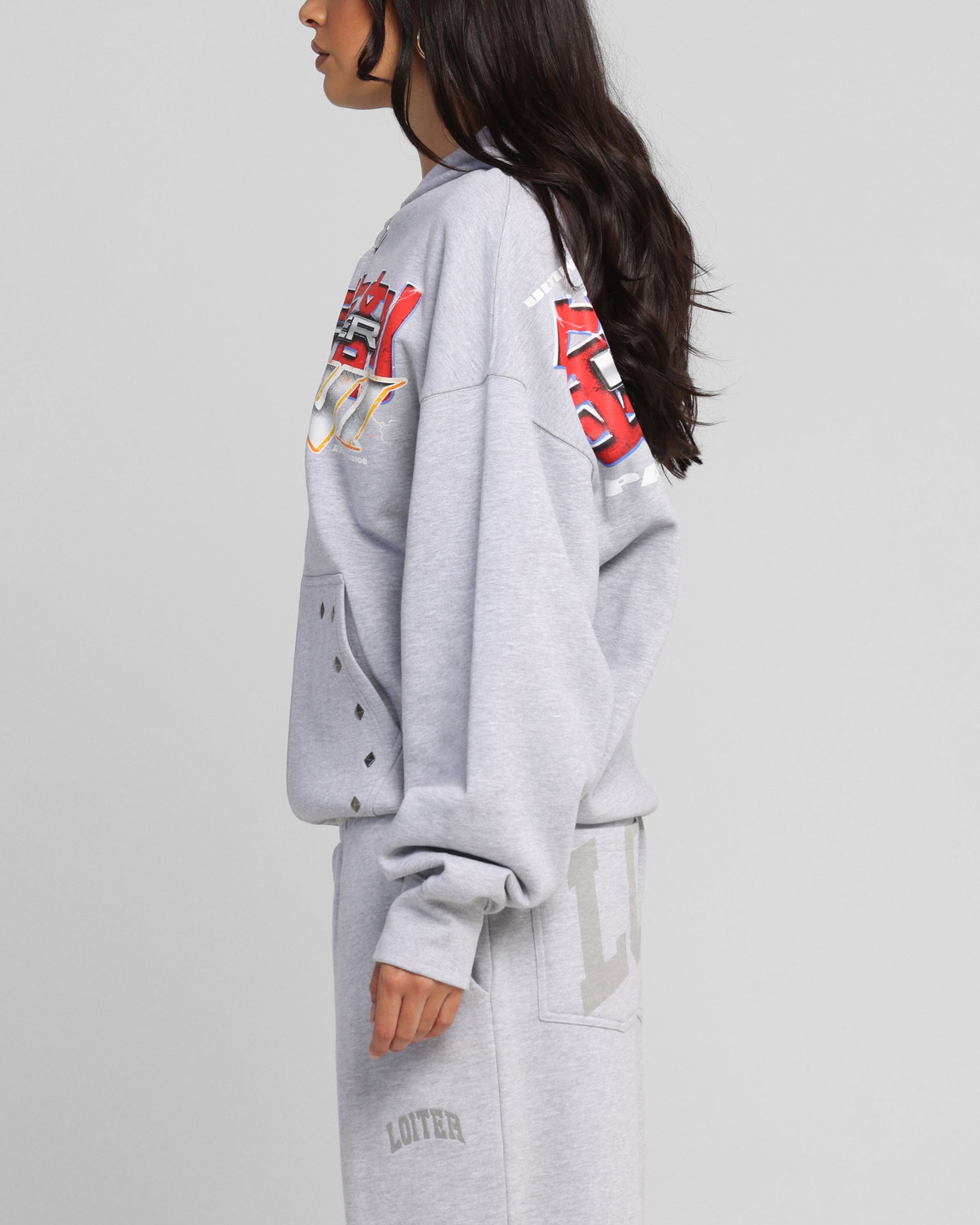 Loiter Fighter Zip Hoodie Grey、mySite、zt4zffjzw