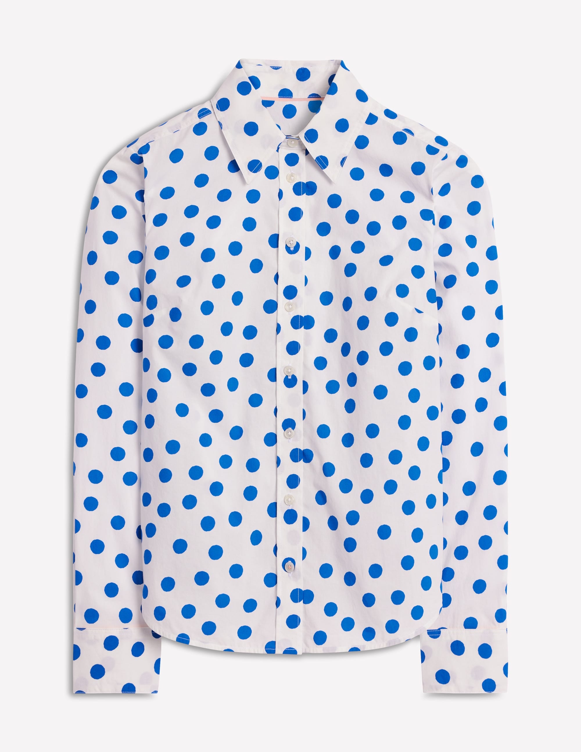  Sienna Cotton Shirt-Ivory, Blue Abstract Dot、mySite、ashleygrahame