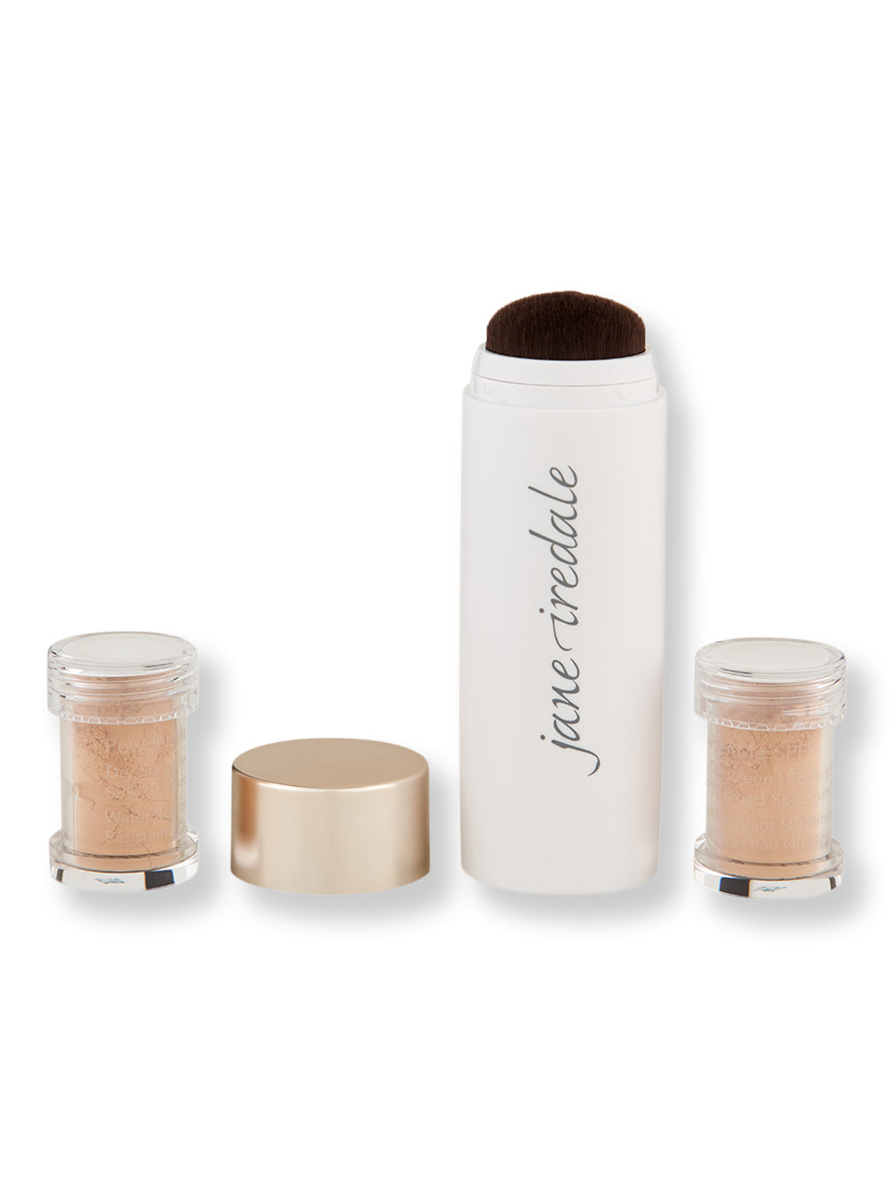 Jane Iredale Powder-Me SPF 30 Dry Sunscreen Refillable Brush + 2 Refills、mySite、gigharbornorthrealestate