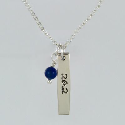 26.2 Courage Sterling Silver & Lapis Necklace、mySite、camillekostekn