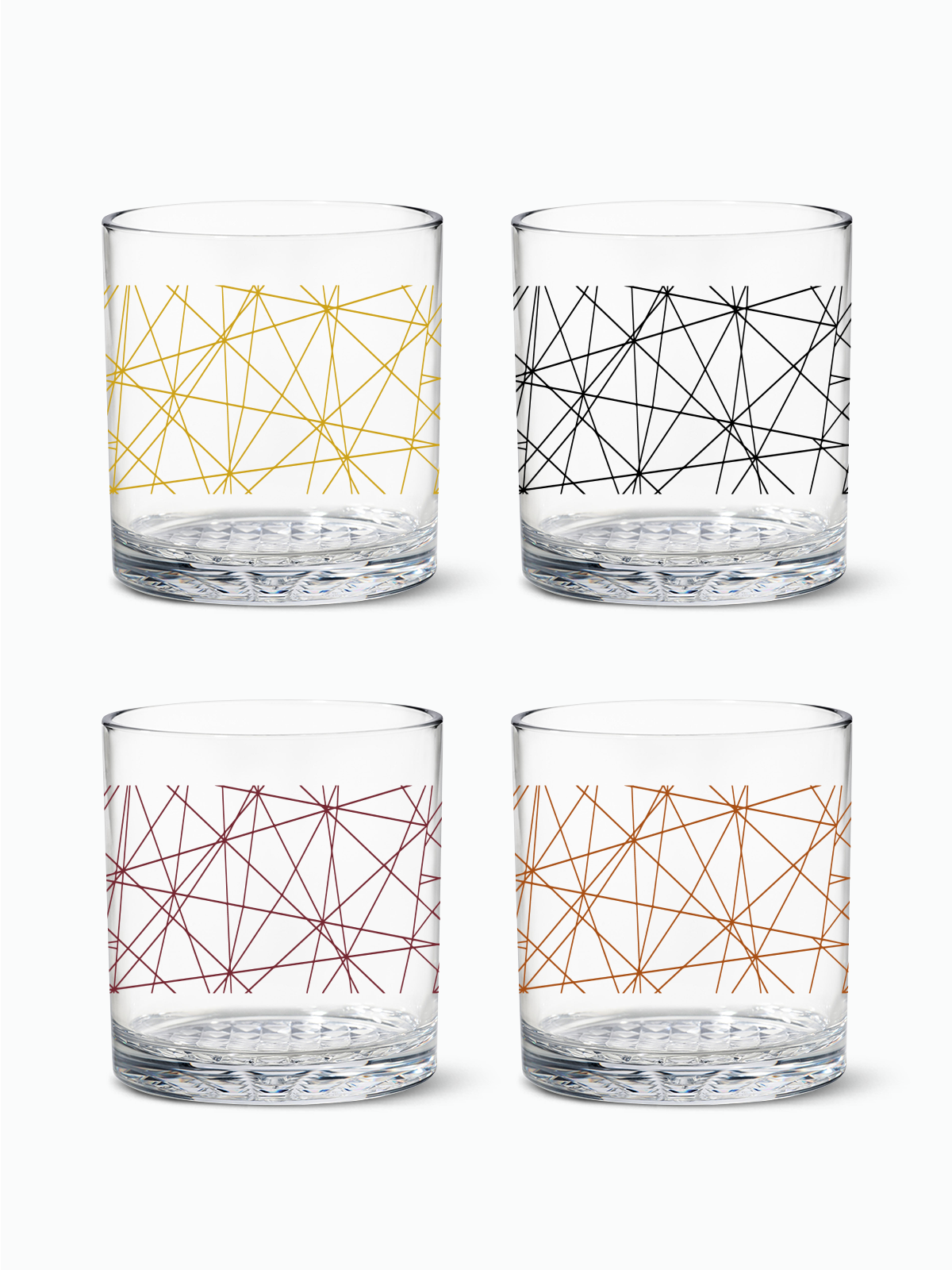 Abstract Lines - RESERVE 12oz Old Fashioned Tritan Copolyester Glass、mySite、camillekostekn