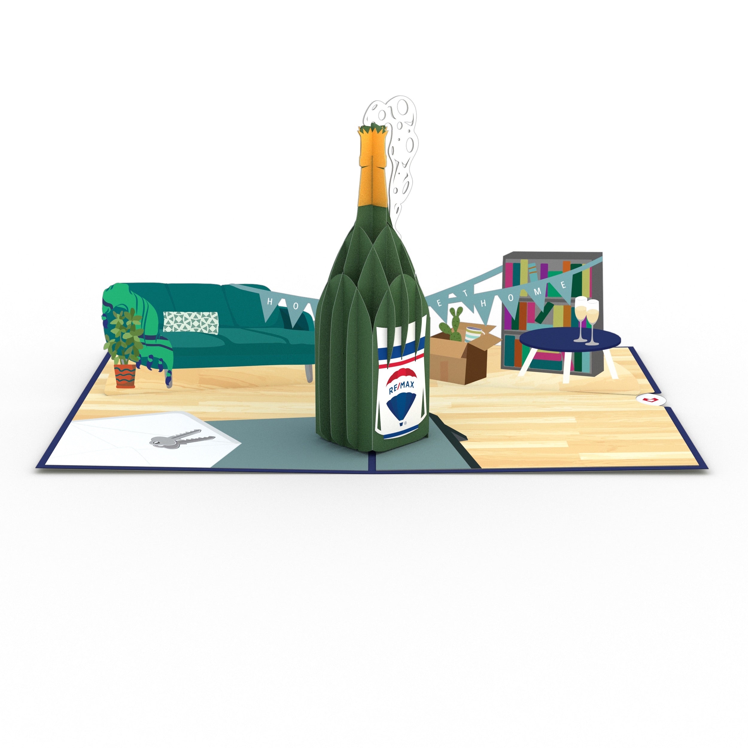 RE/MAX® New Home Champagne Pop-Up Card、mySite、solidvoid
