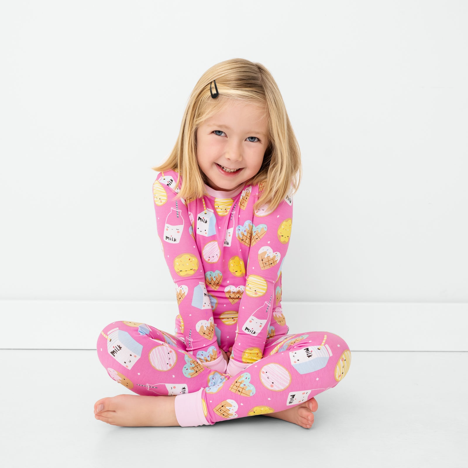 Pink Cookies & Milk Two-Piece Pajama Set、mySite、g9winljtr