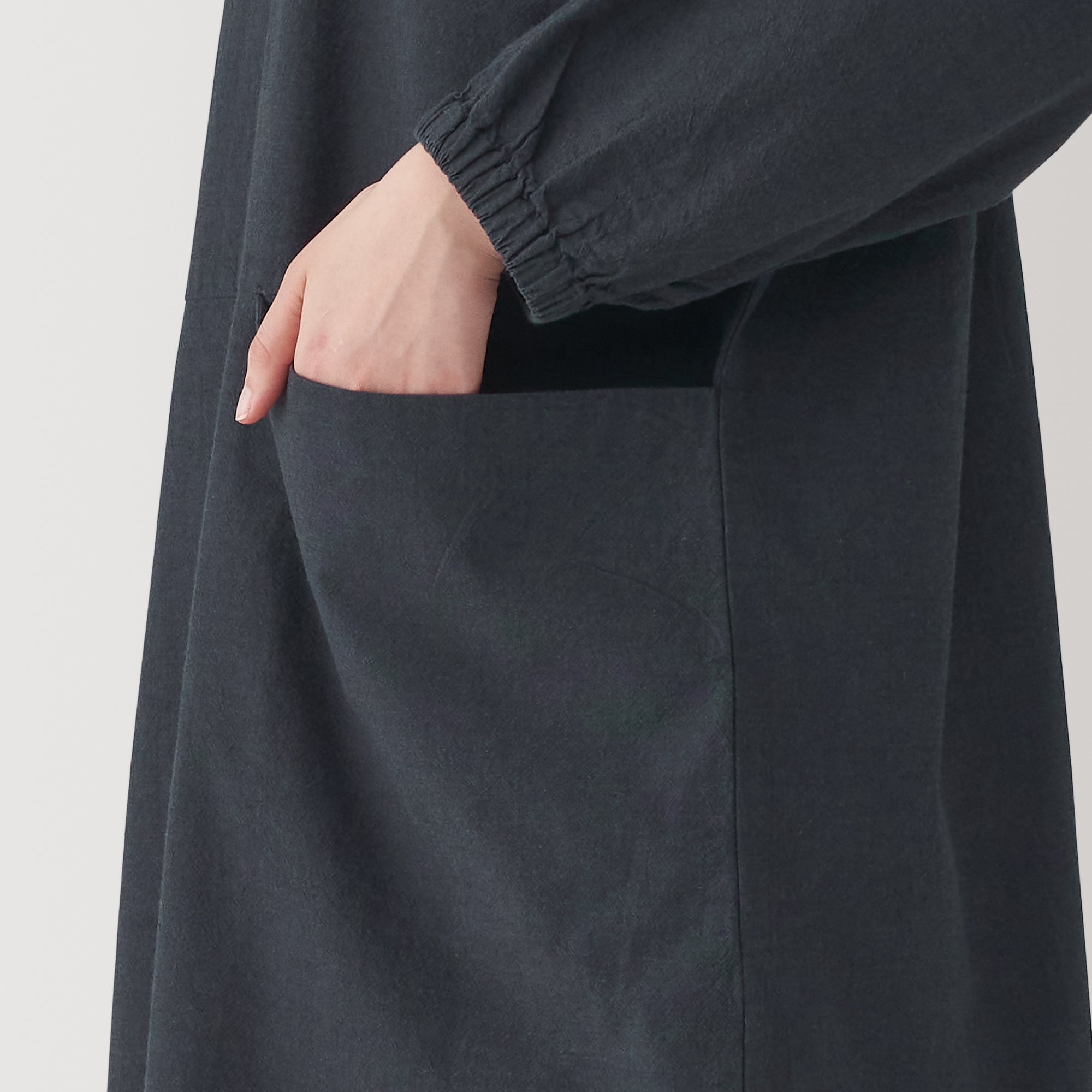  Easy Fit Long Sleeve Apron - Dark Gray、mySite、sugarbowlscore