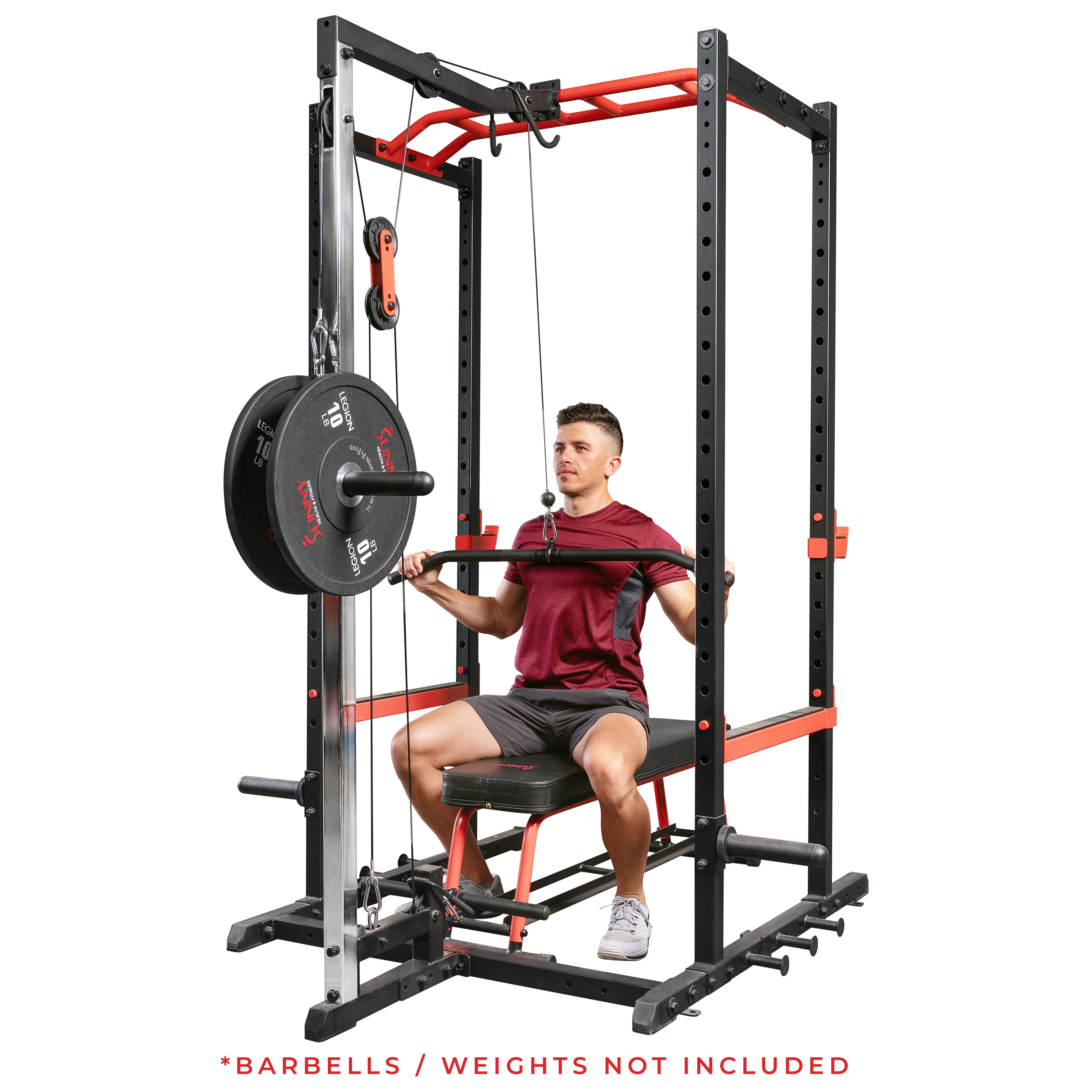  Sunny Strength™ Stretch Training Machine Lat Pulldown Pulley System Attachment for Power Racks、mySite、ghnorth