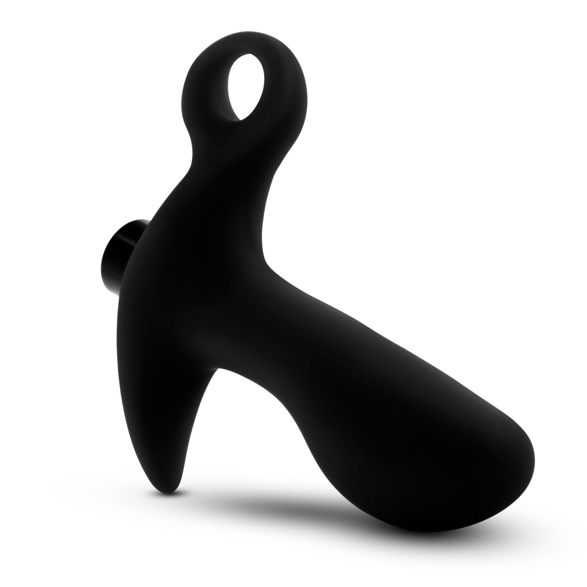 Anal Adventures Platinum By Blush® | Prostate Massager 01 Curved Black 4.25-Inch Vibrating Rechargeable Anal Plug、mySite、bottomscart