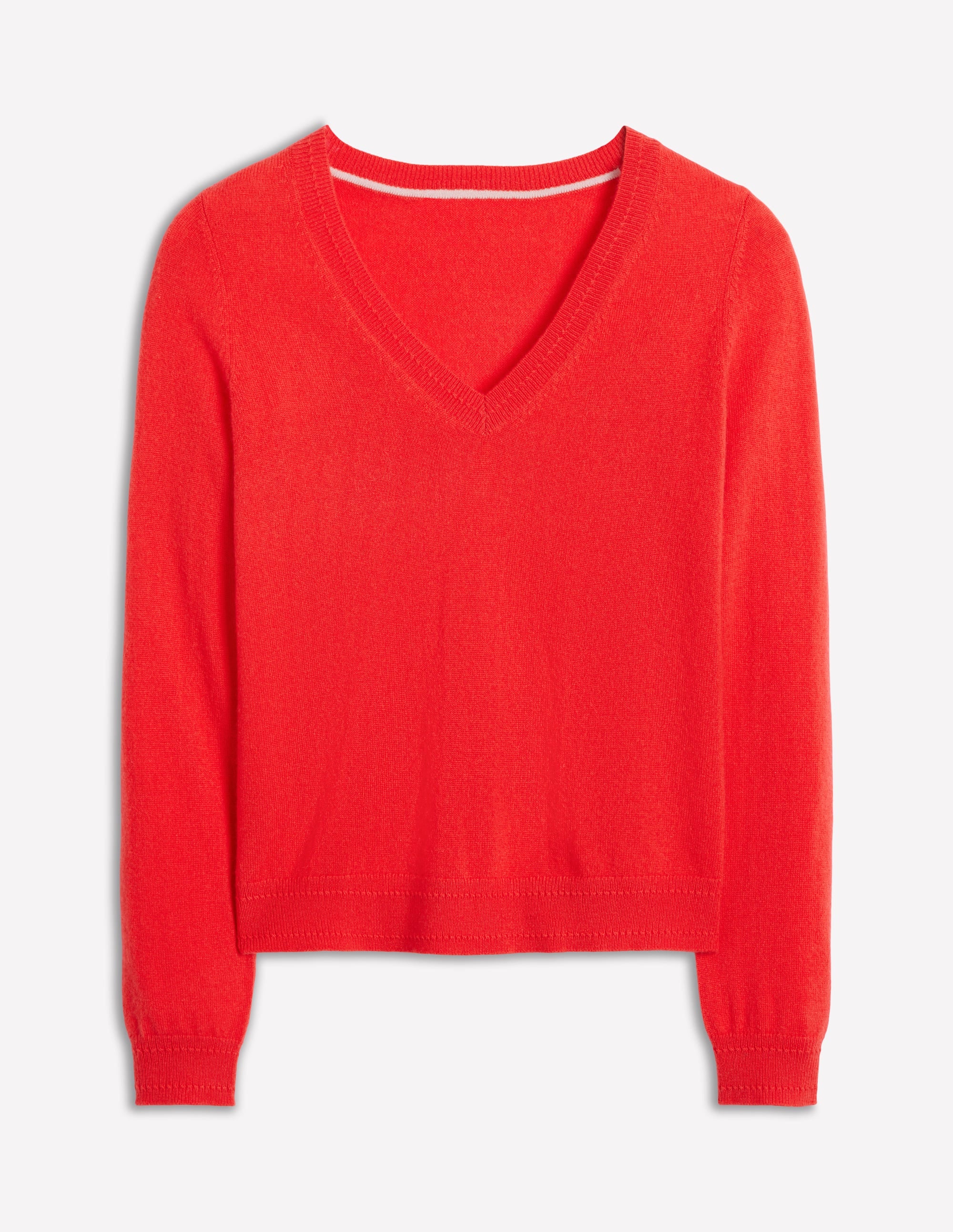  Eva Cashmere V-Neck Sweater-Strawberry Tart Red、mySite、ashleygrahame