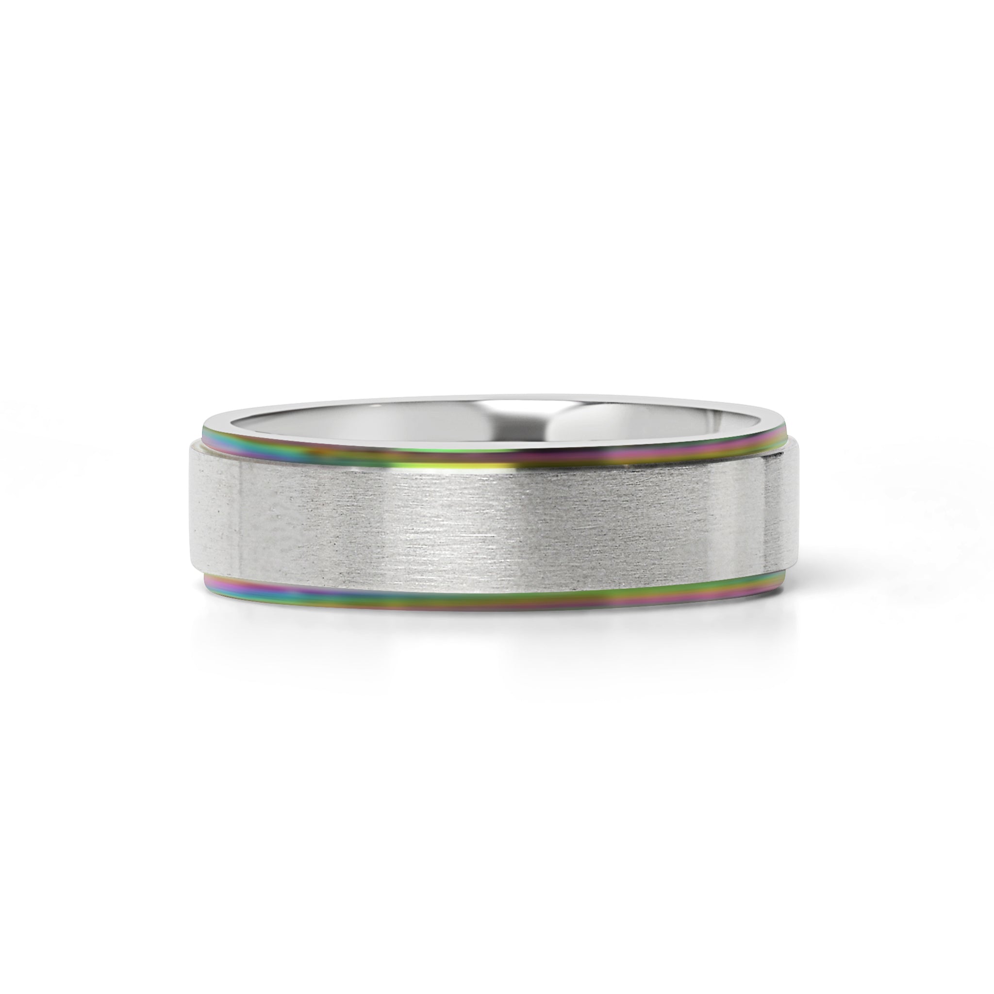Stainless Steel Rainbow Edge Brushed Center Ring / CFR7014、mySite、dreamappss