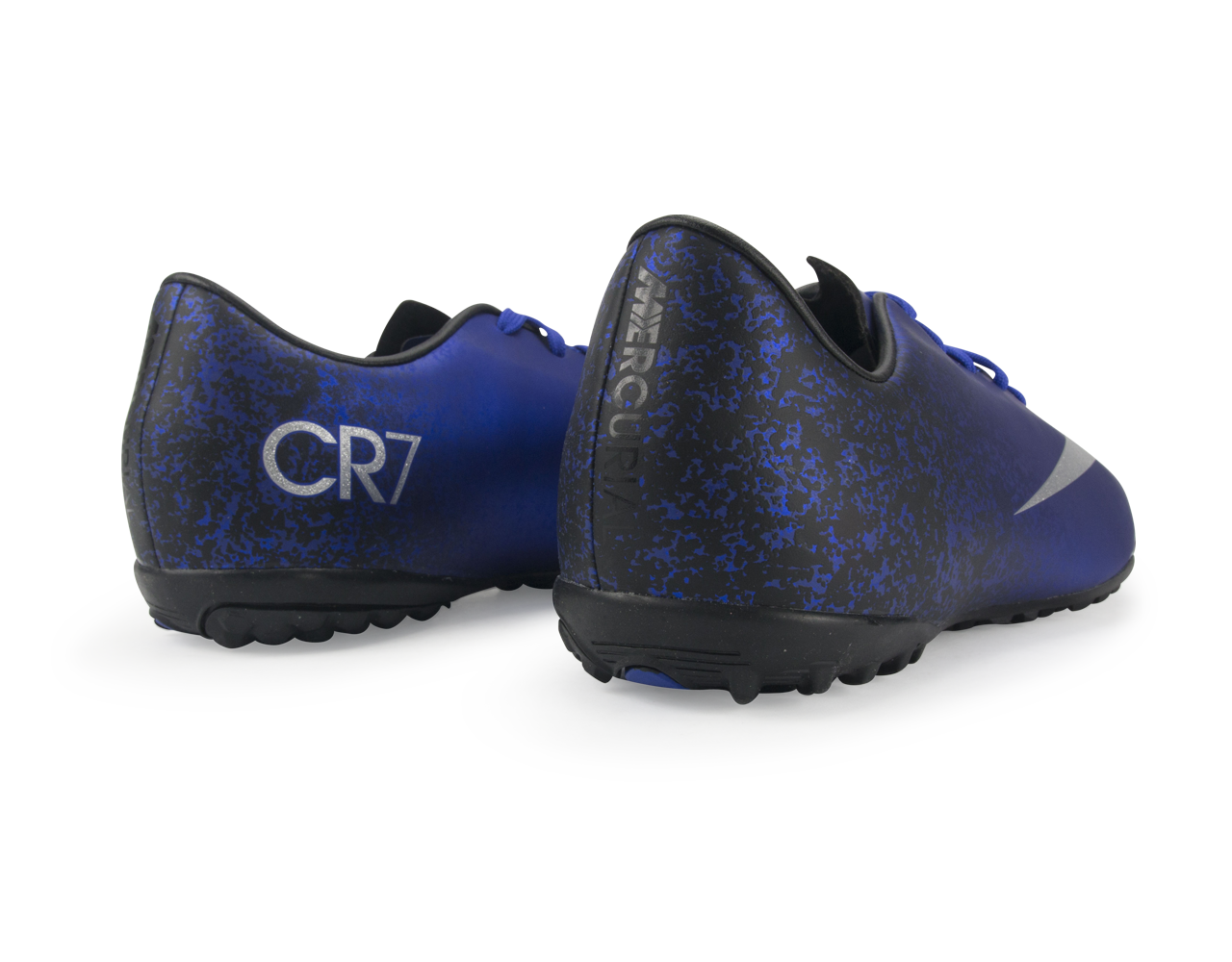 Nike Kids Mercurial Victory V CR7 Turf Soccer Shoes Deep Royal Blue/Metallic Silver、mySite、noshort