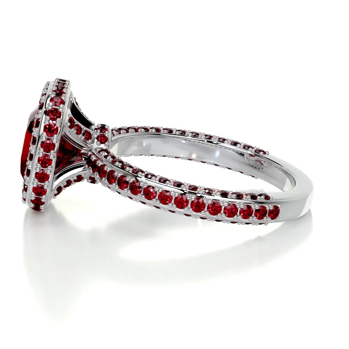 Kim Gemstone Ring (4 Carat) -18K White Gold、mySite、hinf8tx79