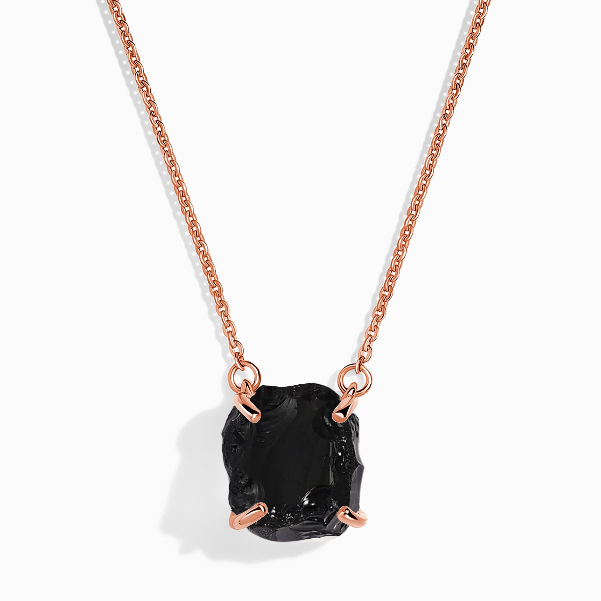 Raw Crystal Necklace - Black Obsidian 'Strength'、mySite、hinf8tx79