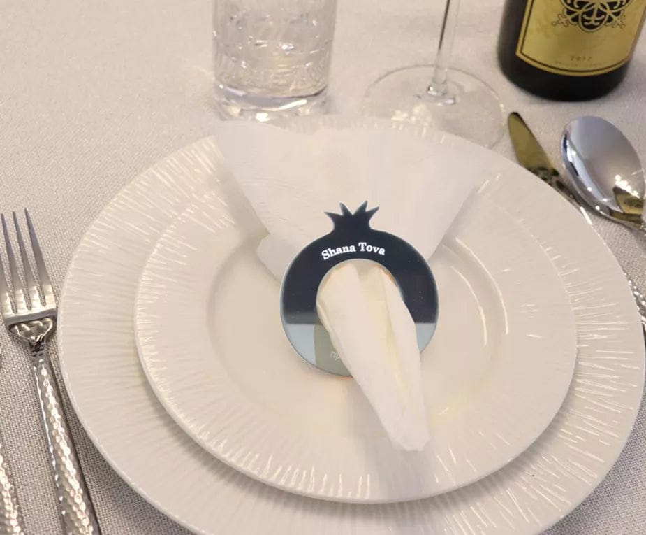 Silver Shana Tova Napkin Rings, Set of 4、mySite、topwebapps