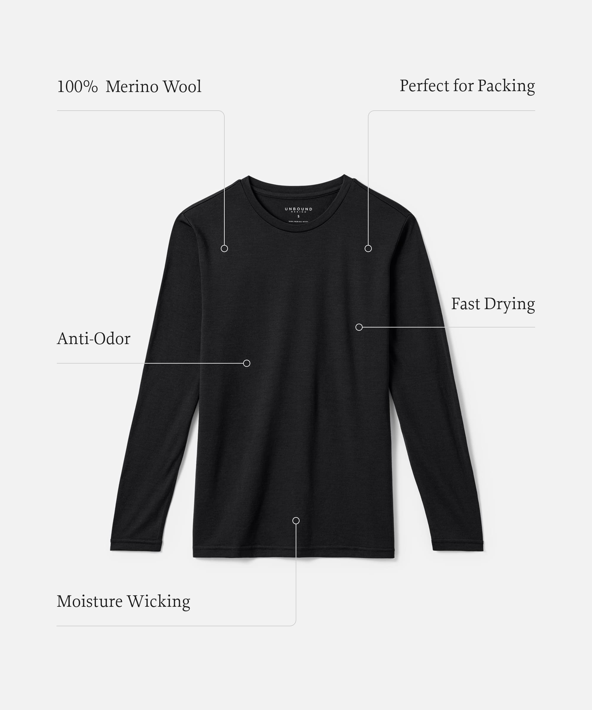 Men's Long Sleeve Merino Crew、mySite、noshort