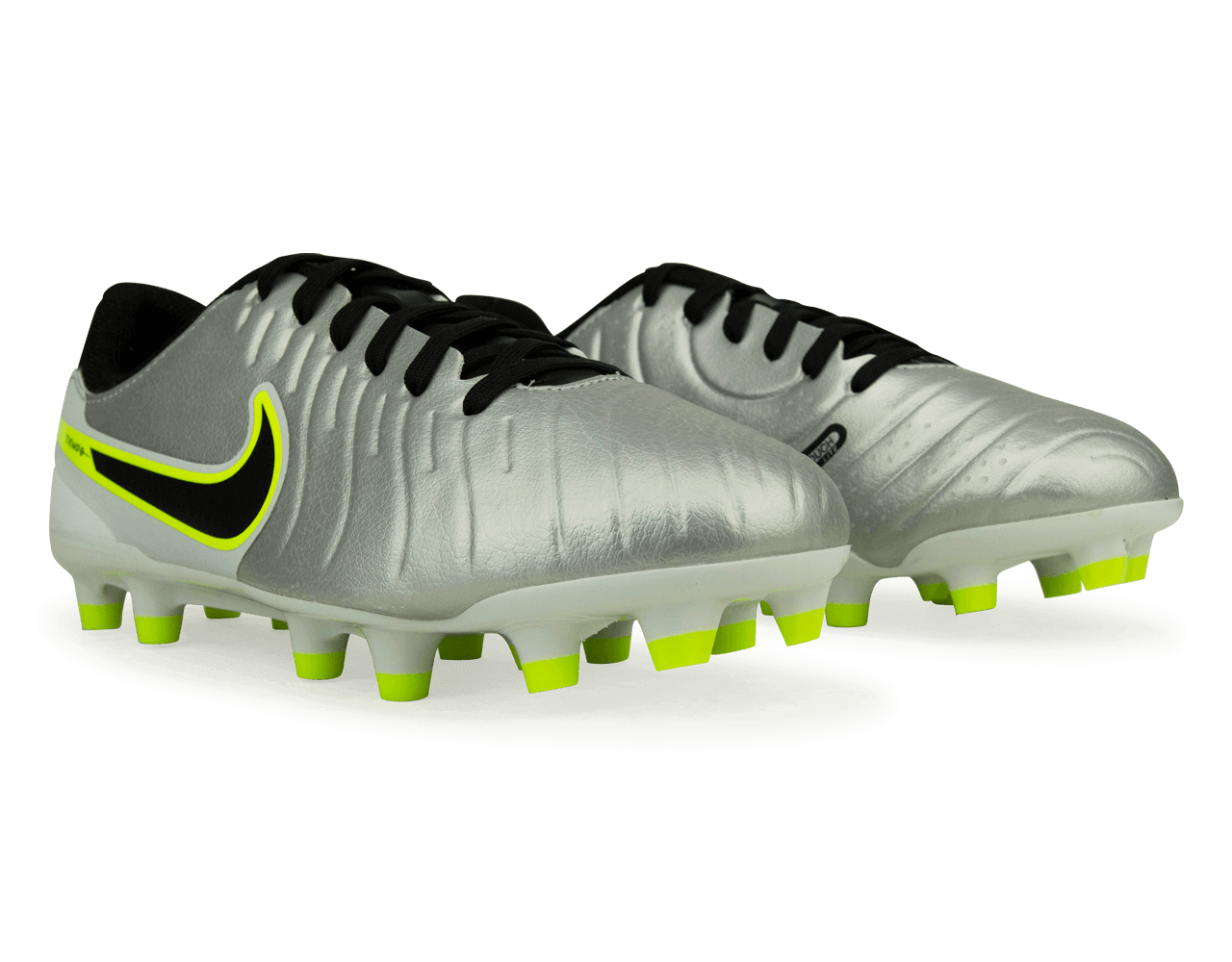 Nike Kids Tiempo Legend 10 Academy FG/MG Silver/Black/Volt、mySite、noshort