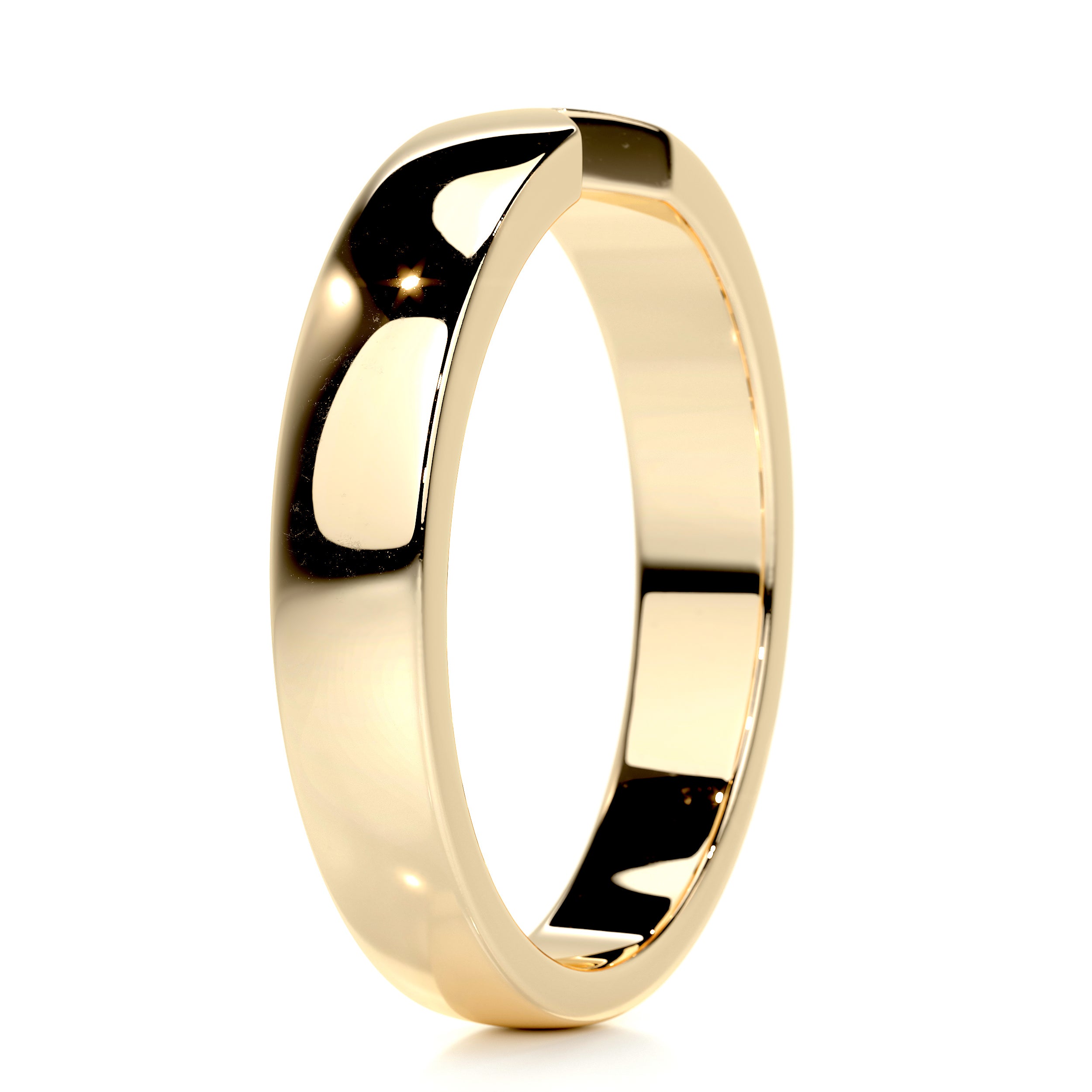 David Men's Wedding Band -18K Yellow Gold、mySite、hinf8tx79