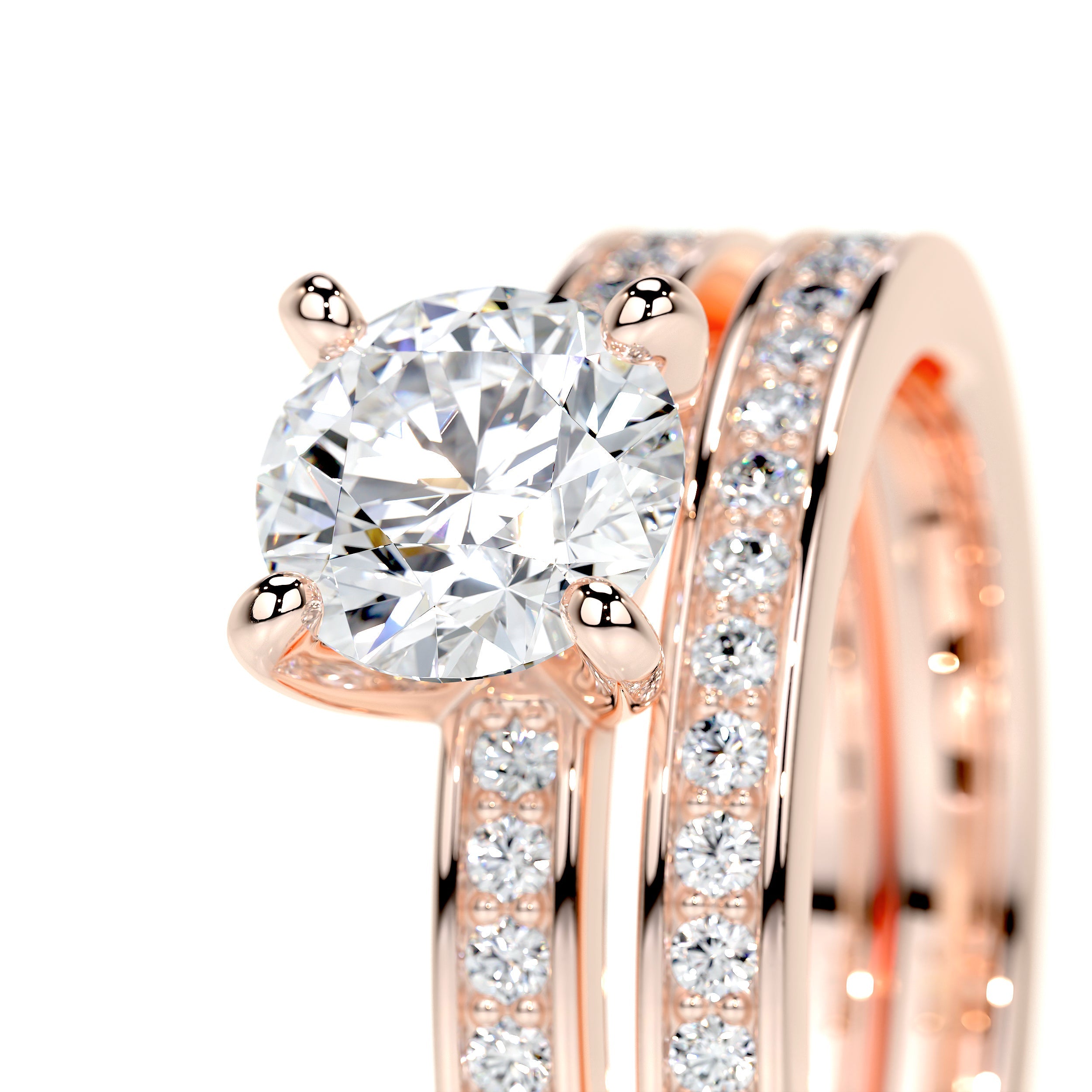 Giselle Lab Grown Diamond Bridal Set -14K Rose Gold、mySite、hinf8tx79