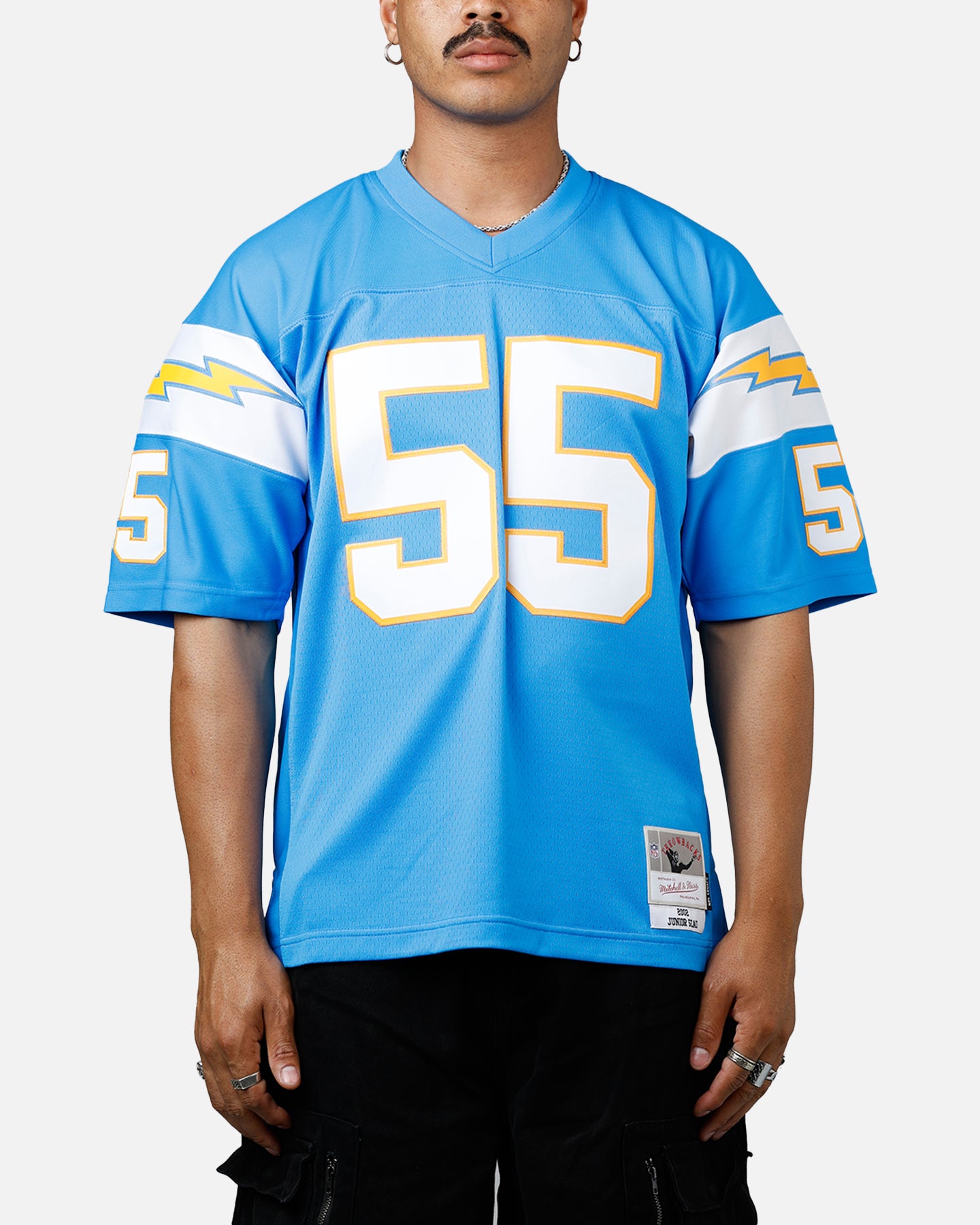 Mitchell & Ness Los Angeles Chargers Junior Seau #55 Legacy Jersey Powder Blue、mySite、zt4zffjzw
