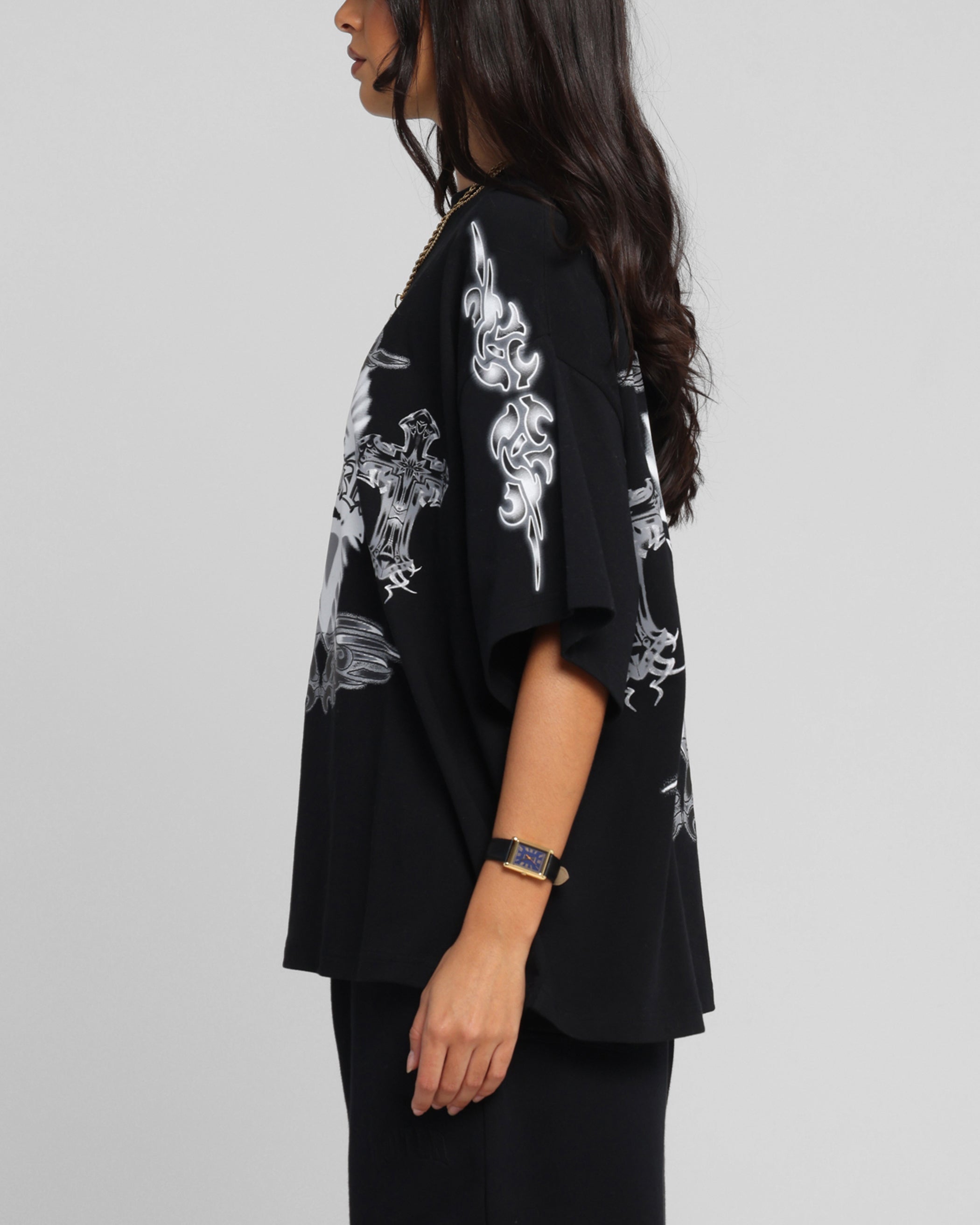 Loiter Hearts T-Shirt Black、mySite、zt4zffjzw