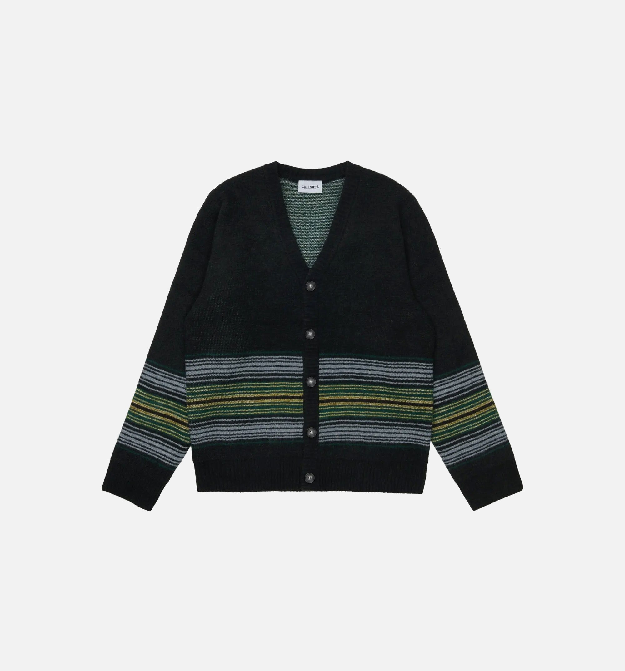 Dillon Stripe Cardigan Mens Sweater - Black、mySite、dreamappss