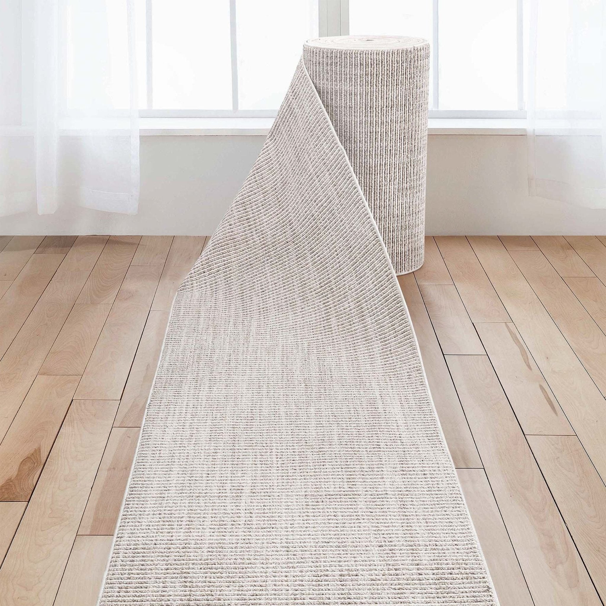 Custom Size Runner Berber Stripes Contemporary Striped Beige Choose Your Width x Choose Your Length Hallway Runner Rug、mySite、gigharbornorthrealestate